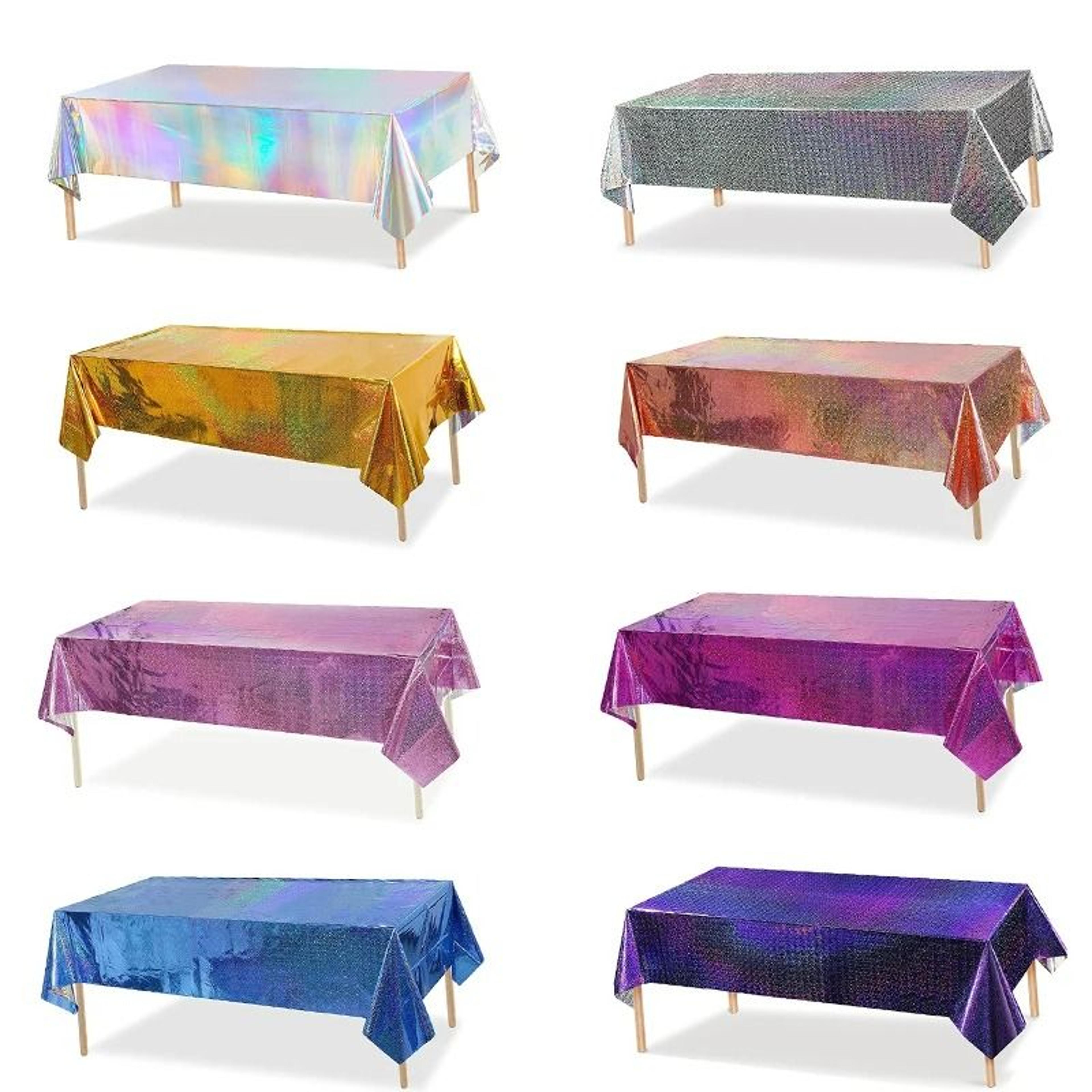 glitter foil waterproof party tablecloth