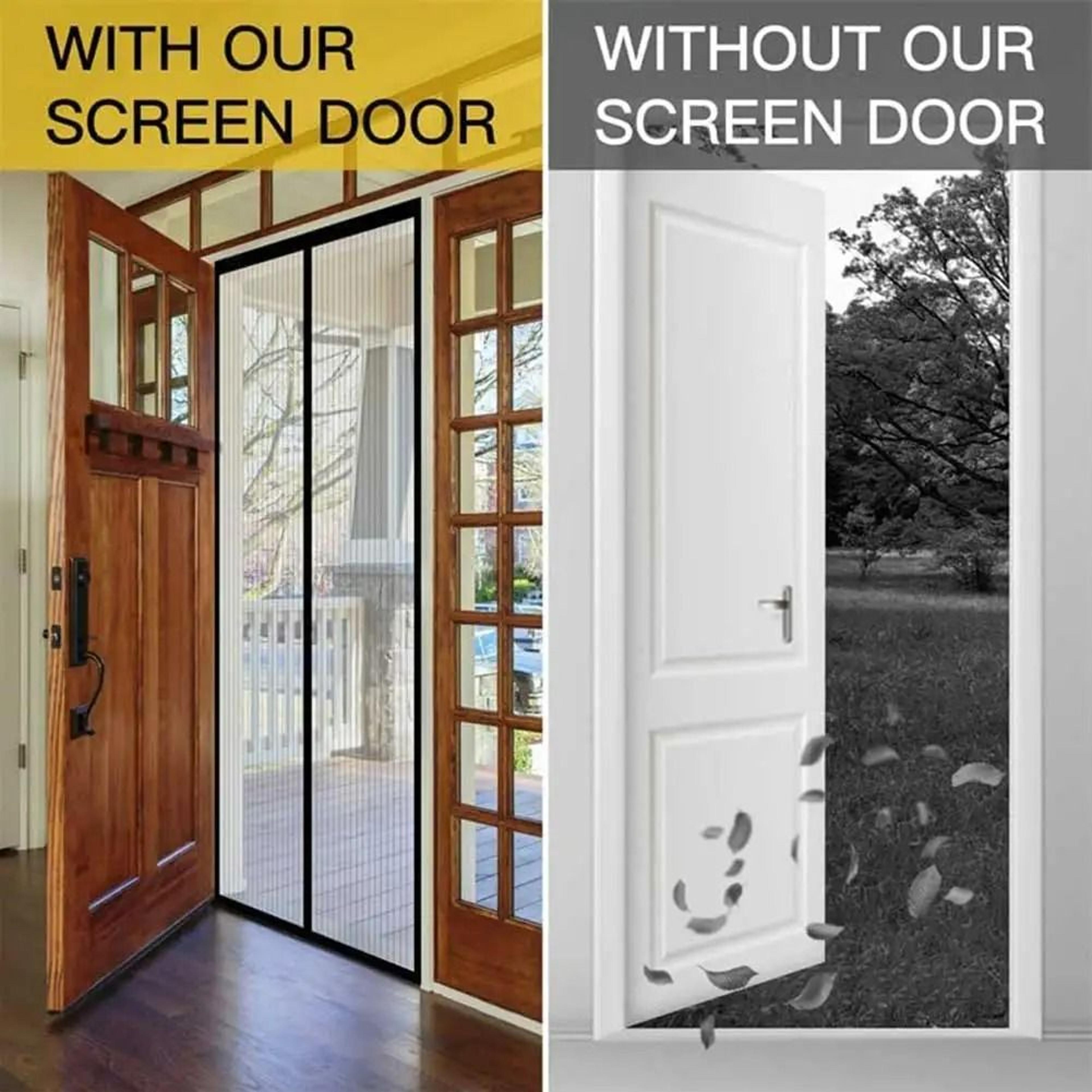No Drill Magnetic Mesh Screen Door Curtain 5