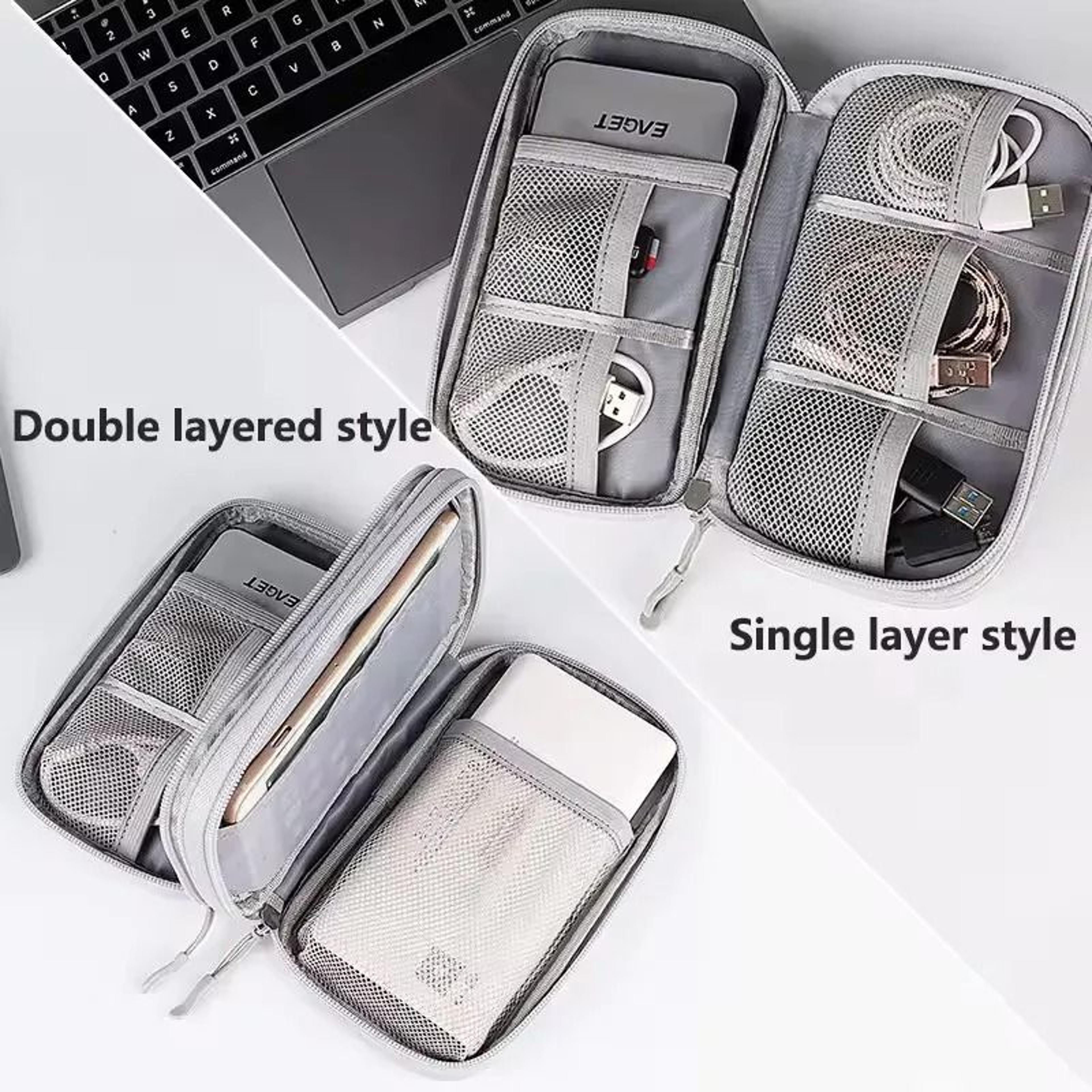 Double Layer Waterproof Travel Cable Organizer Bag 2