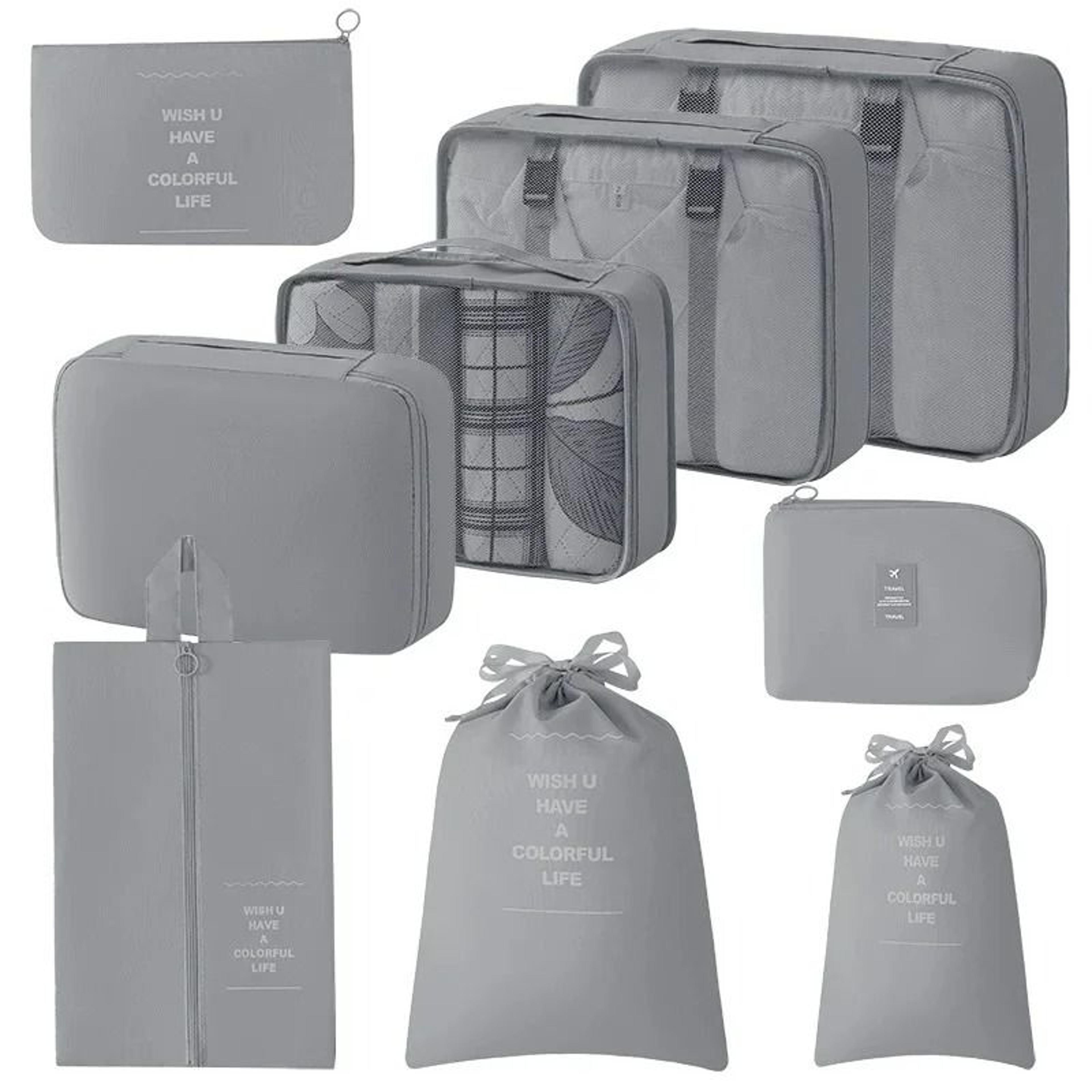 9 Piece Mesh Travel Packing Cube Organizer Set 12