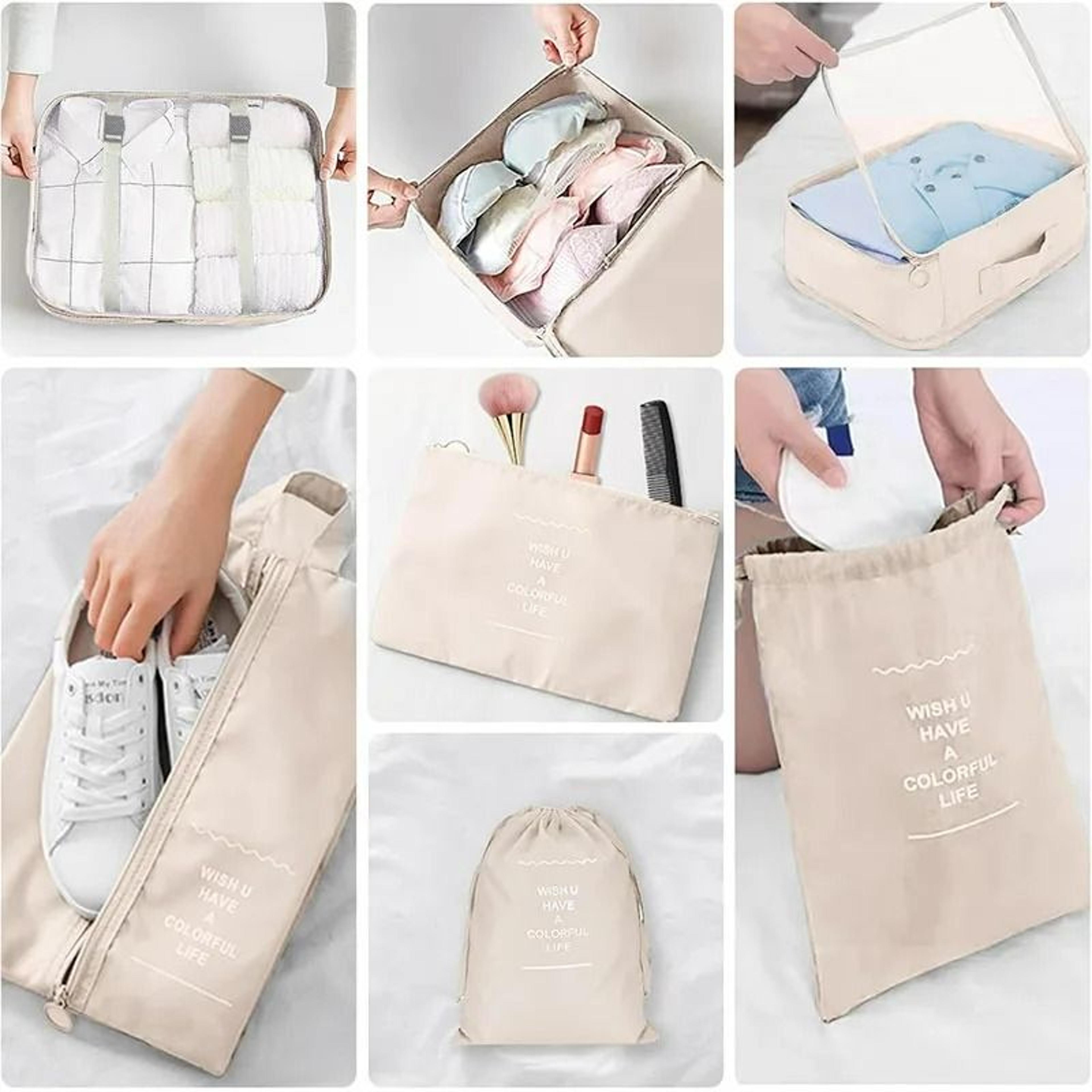 Foldable Hanging Travel Clothes Organizer Bag Set 4