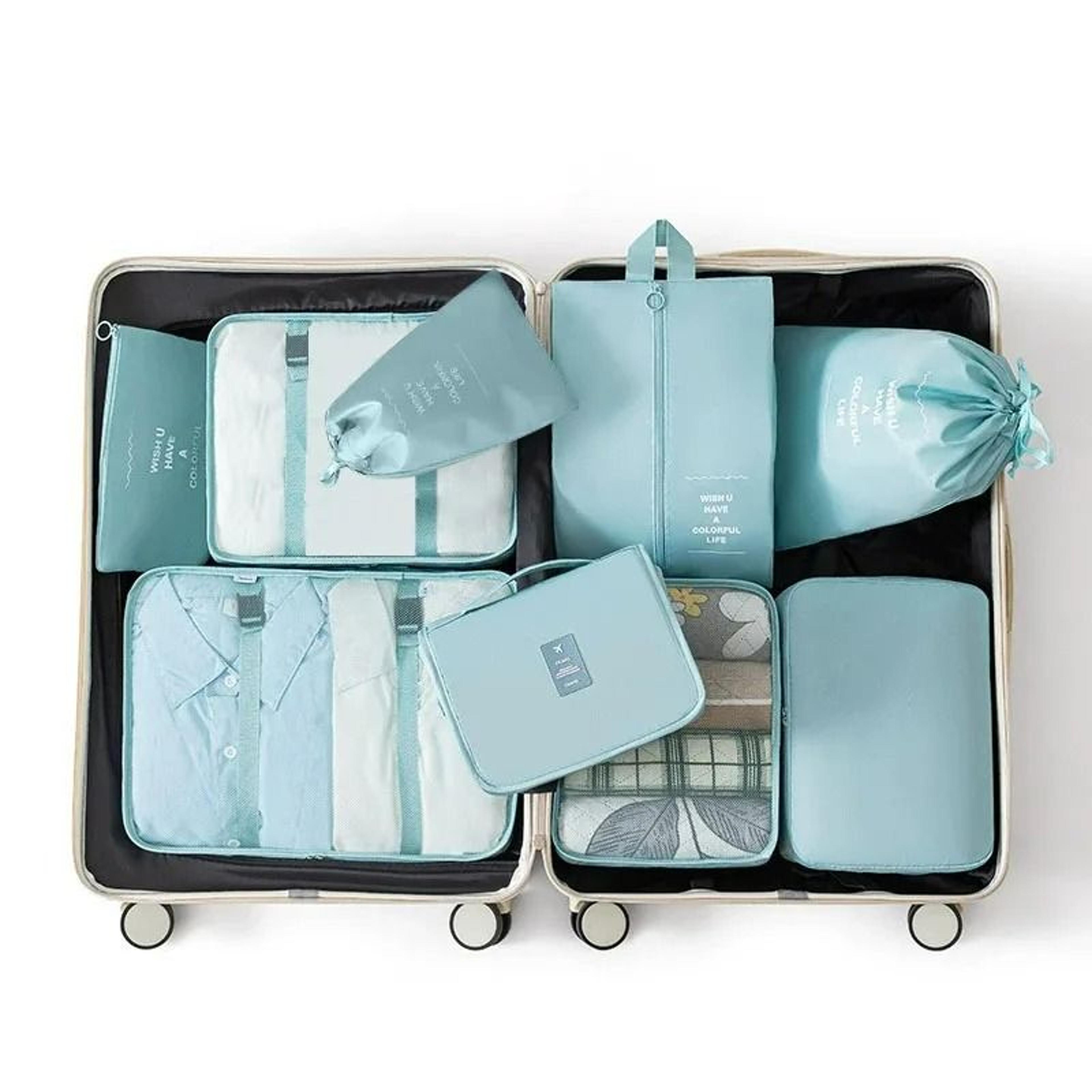 Foldable Hanging Travel Clothes Organizer Bag Set 8