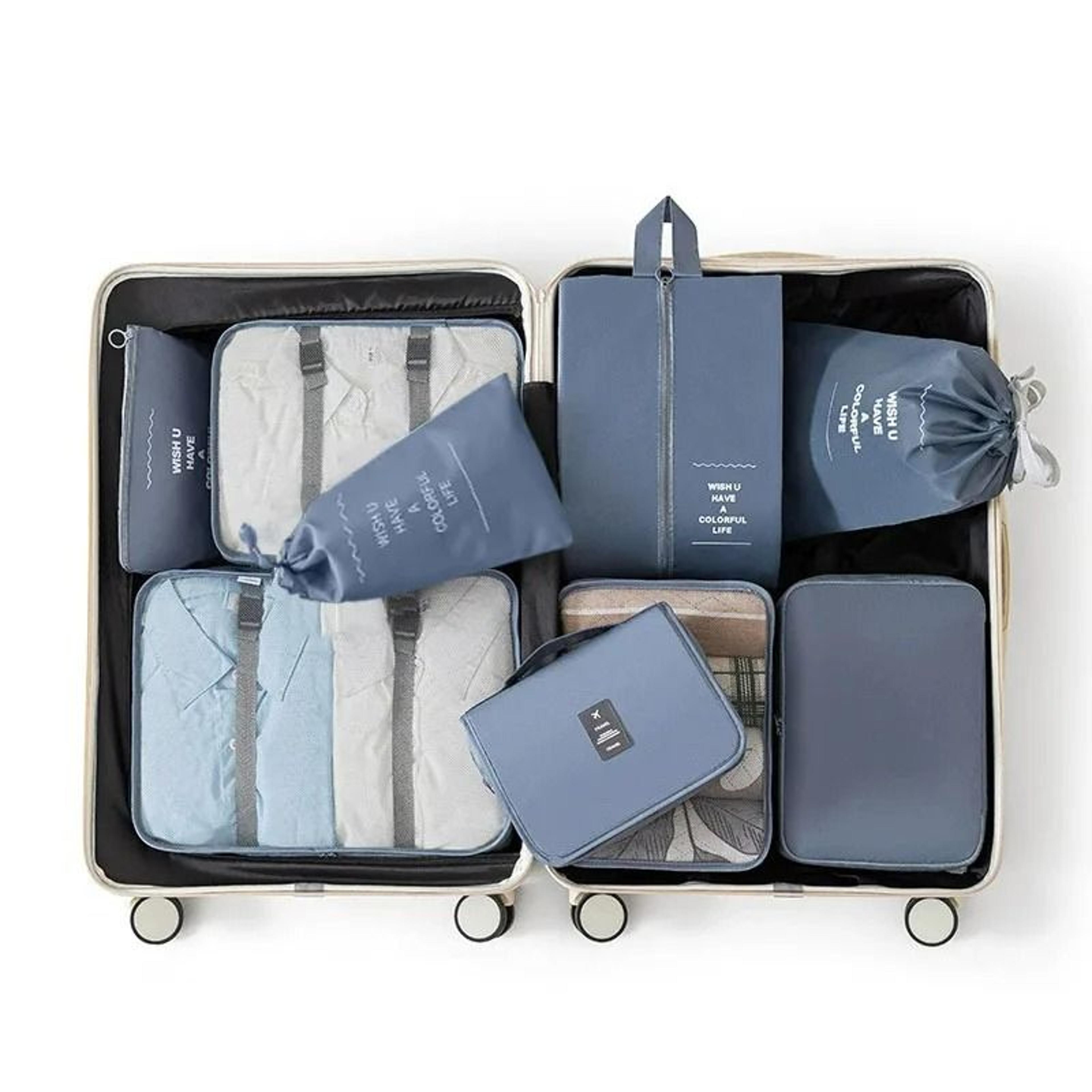 Foldable Hanging Travel Clothes Organizer Bag Set 11