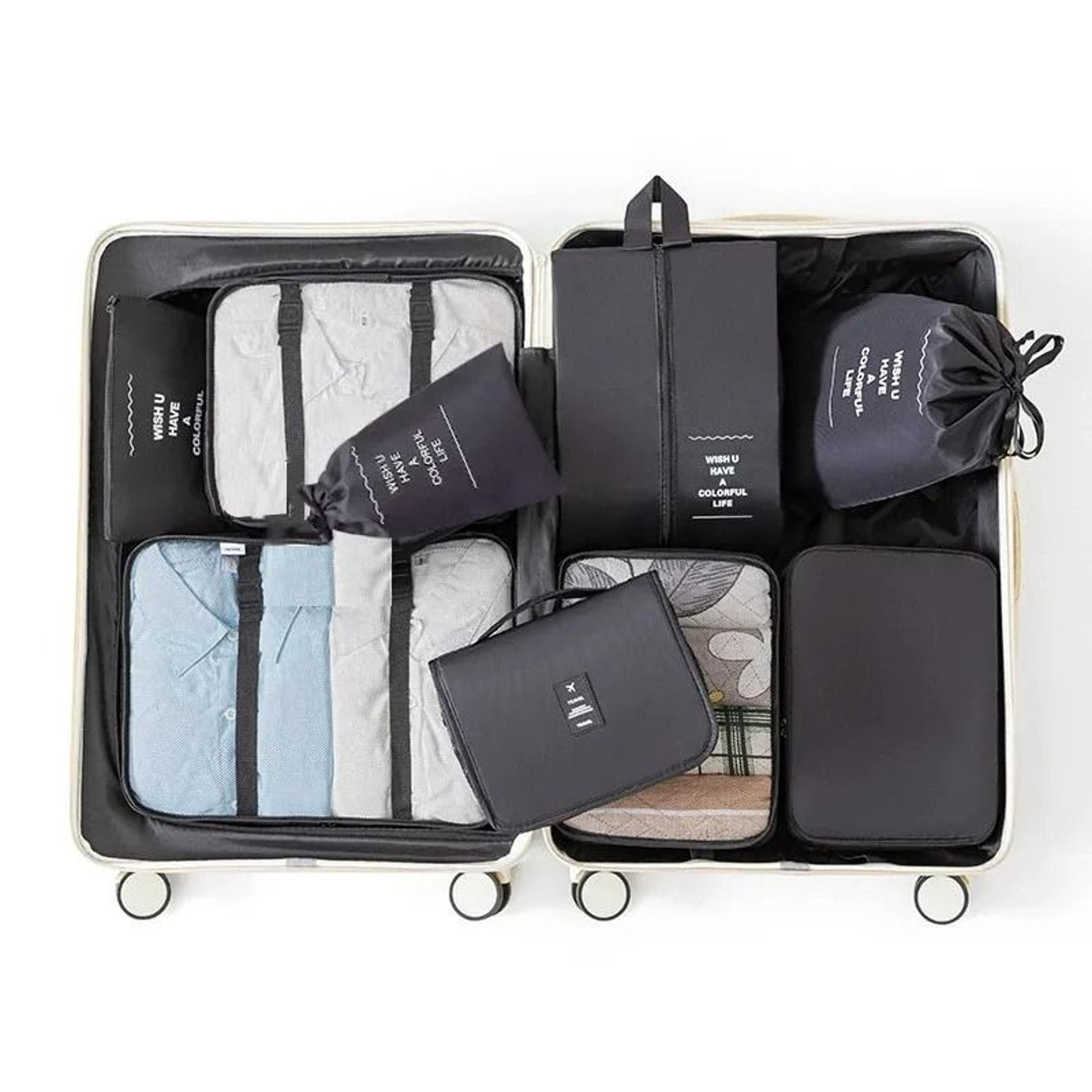 Foldable Hanging Travel Clothes Organizer Bag Set 7