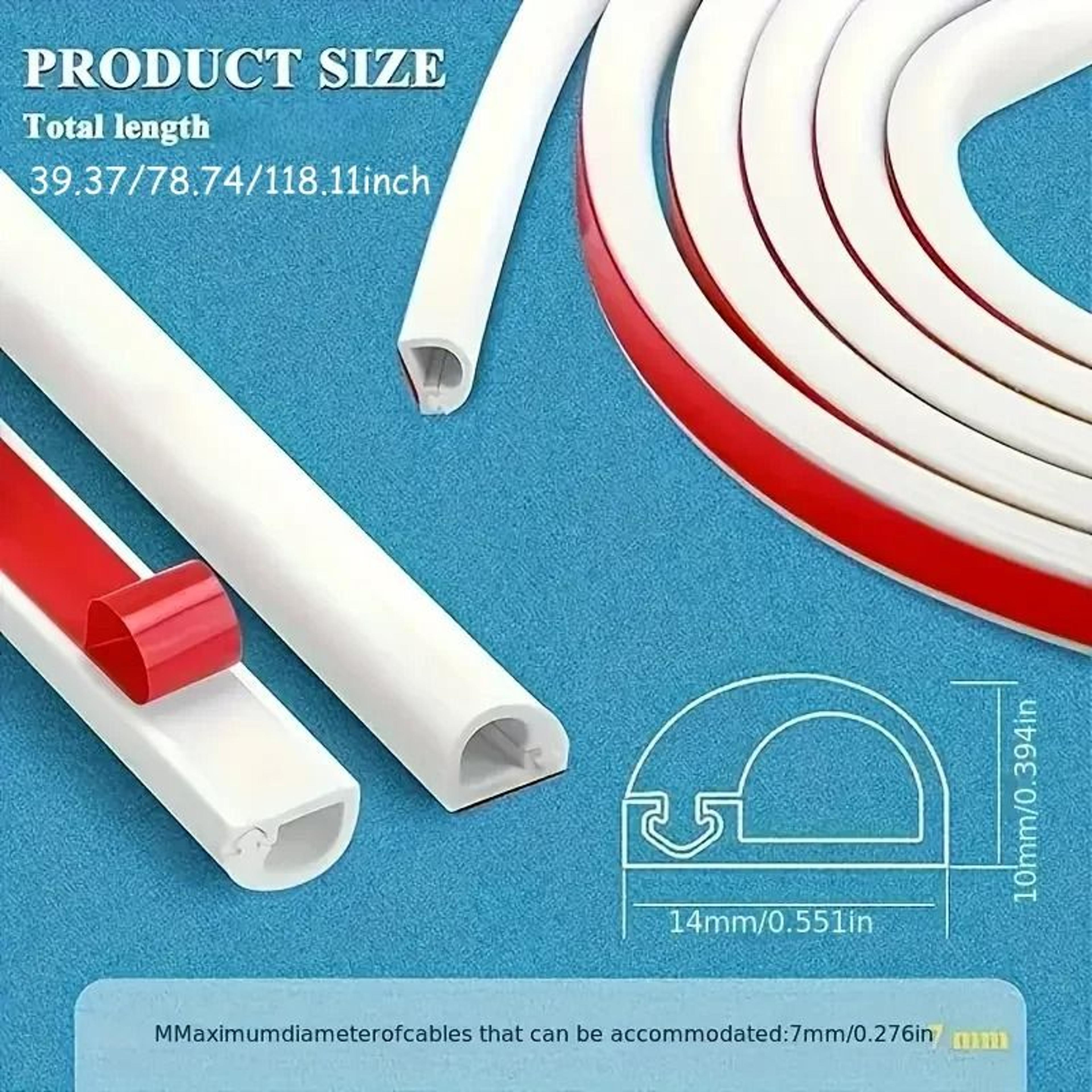 Flexible Self Adhesive Floor And Wall Cable Cover 1