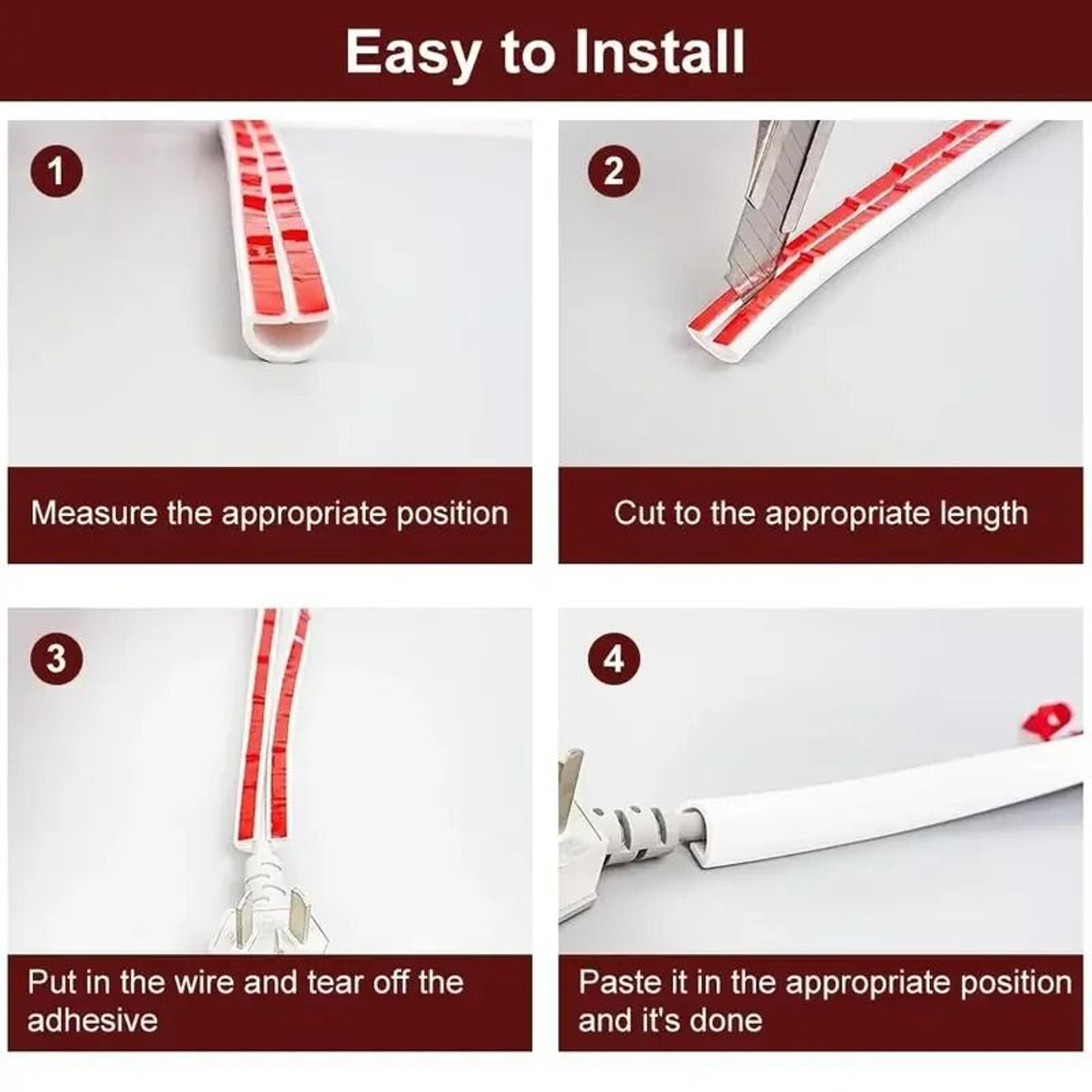 Flexible Self Adhesive Floor And Wall Cable Cover 5