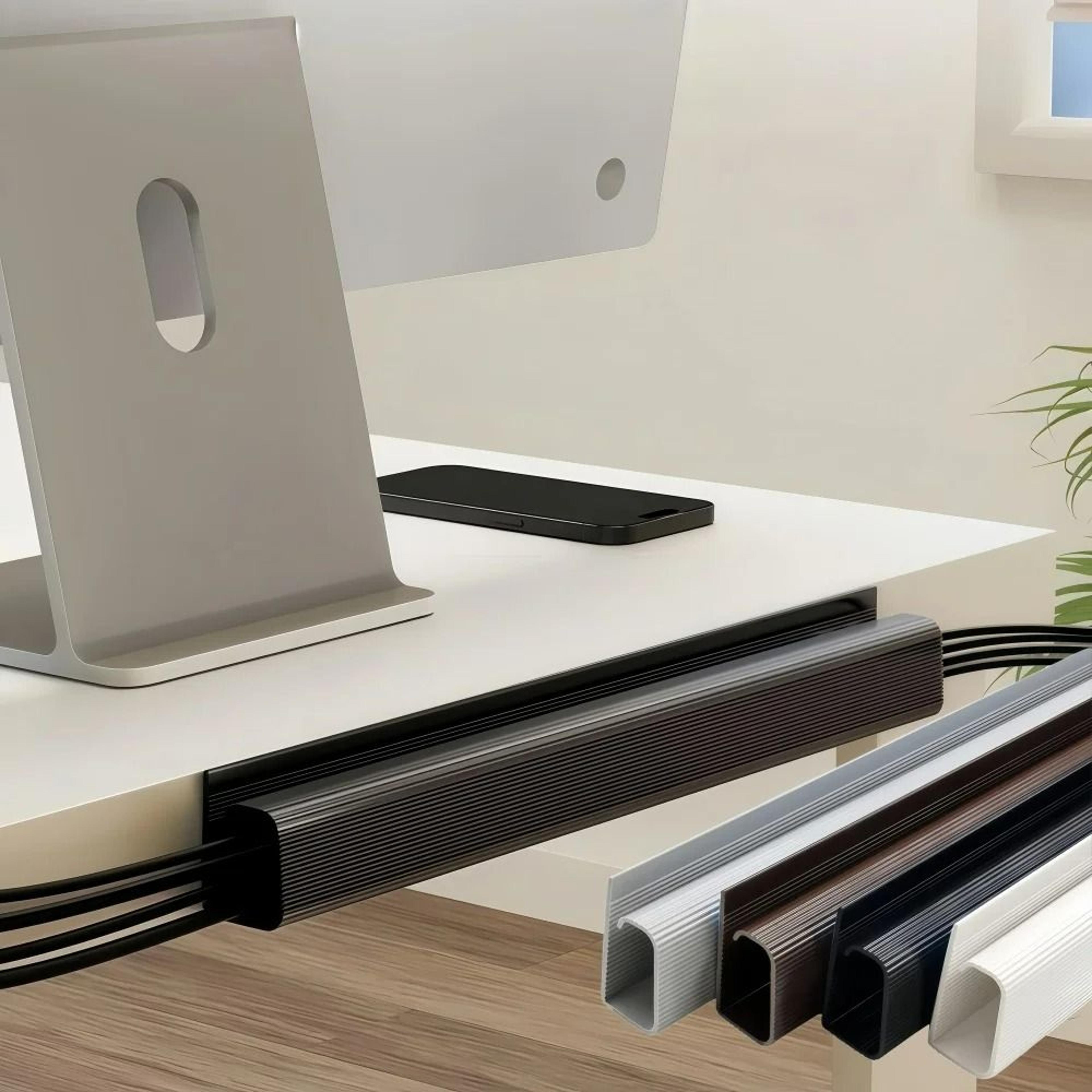 Adhesive Under Desk Cable Management Raceway 0