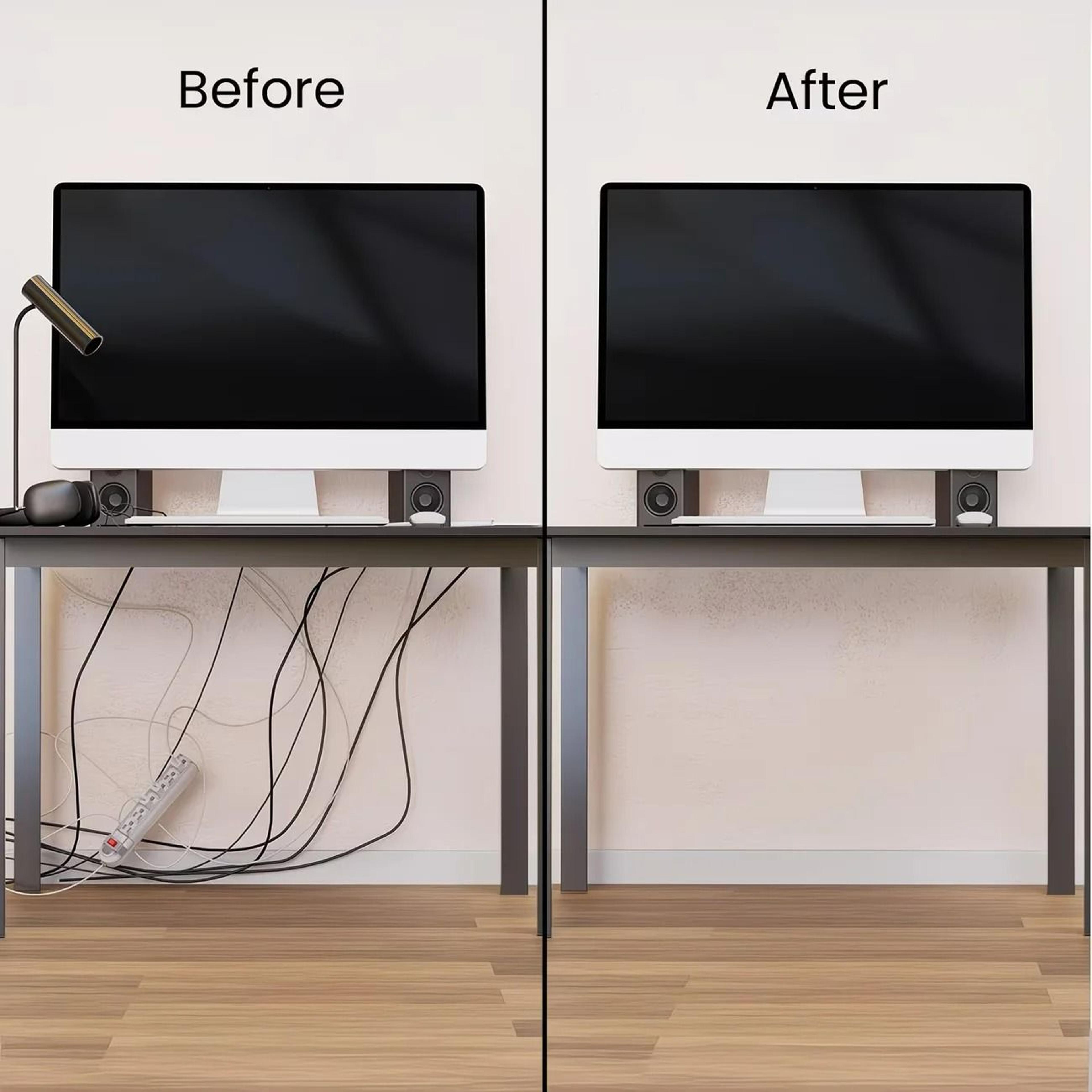 Drill Free Under Desk Cable Management Tray 4