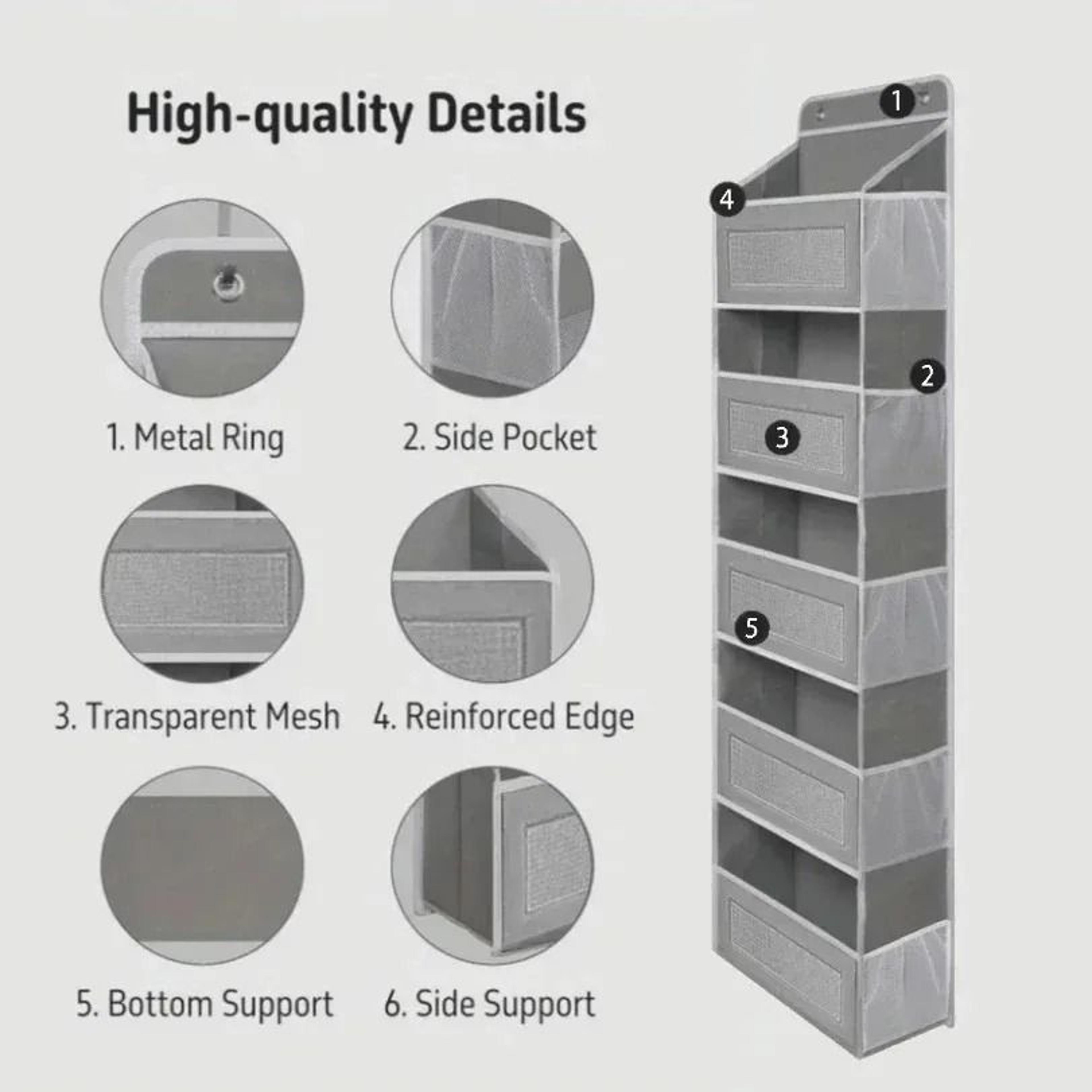 Space Saving Over Door Hanging Pocket Organizer 5