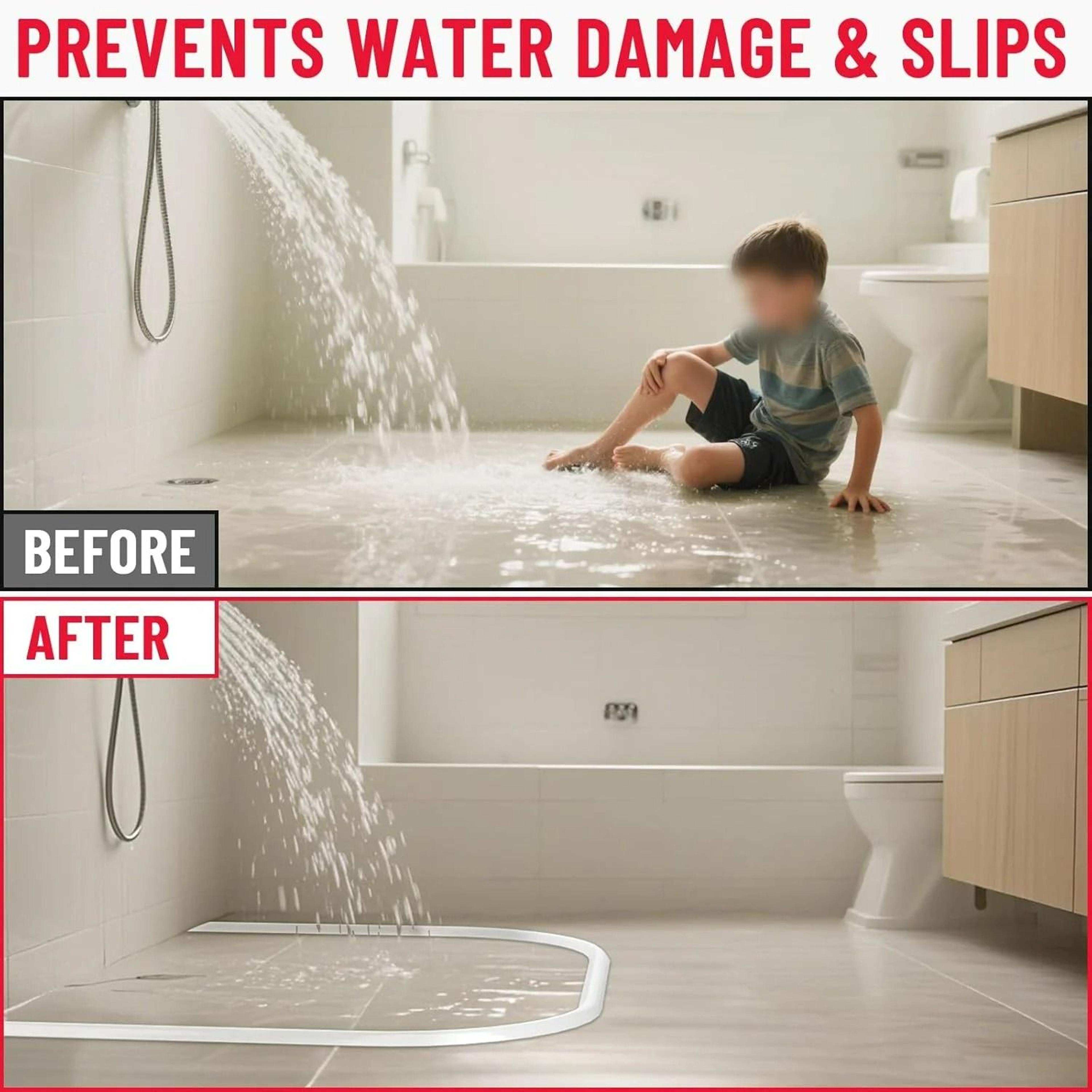 Peel And Stick Silicone Shower Threshold Dam 3