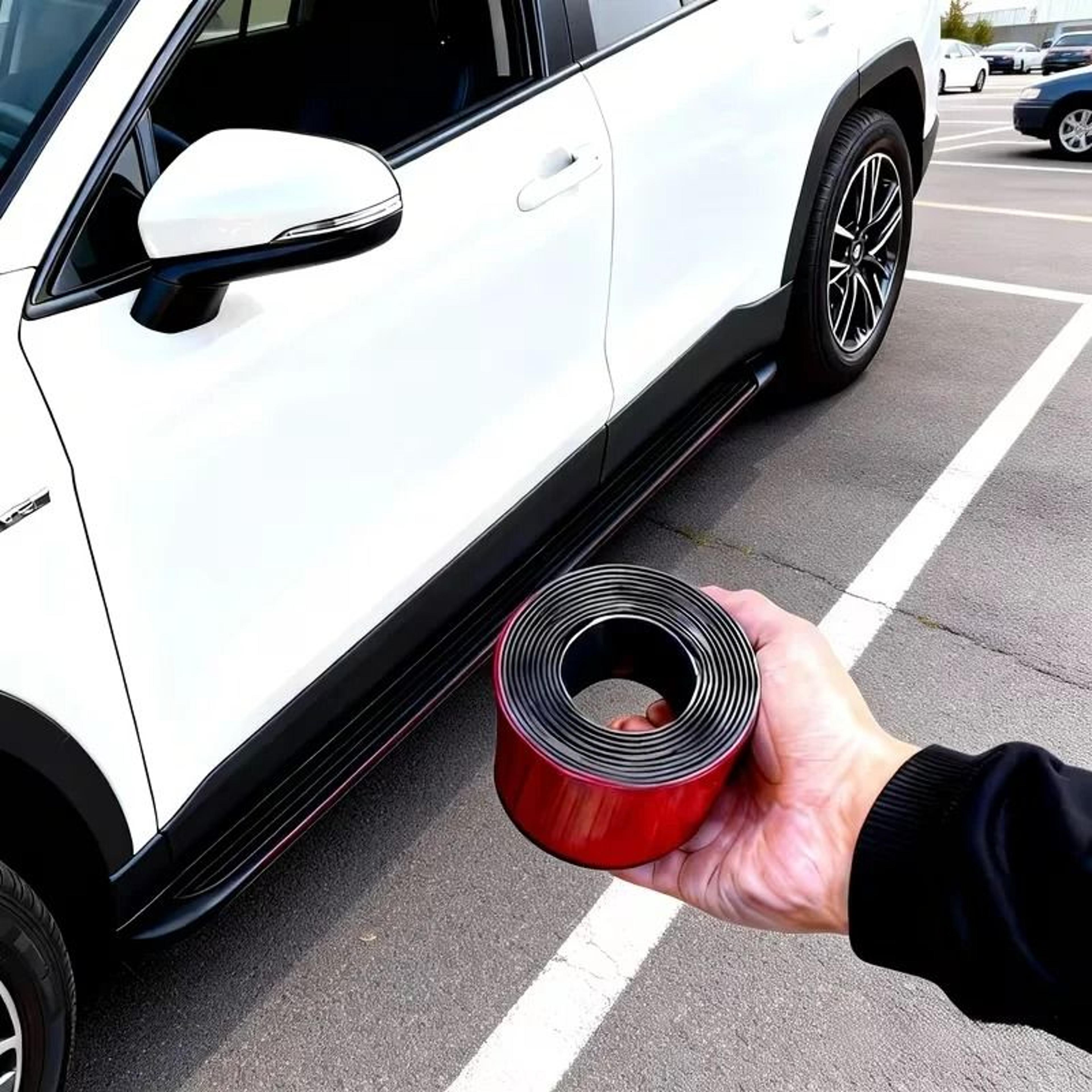 Carbon Pattern Car Door Edge Protector Strip 4