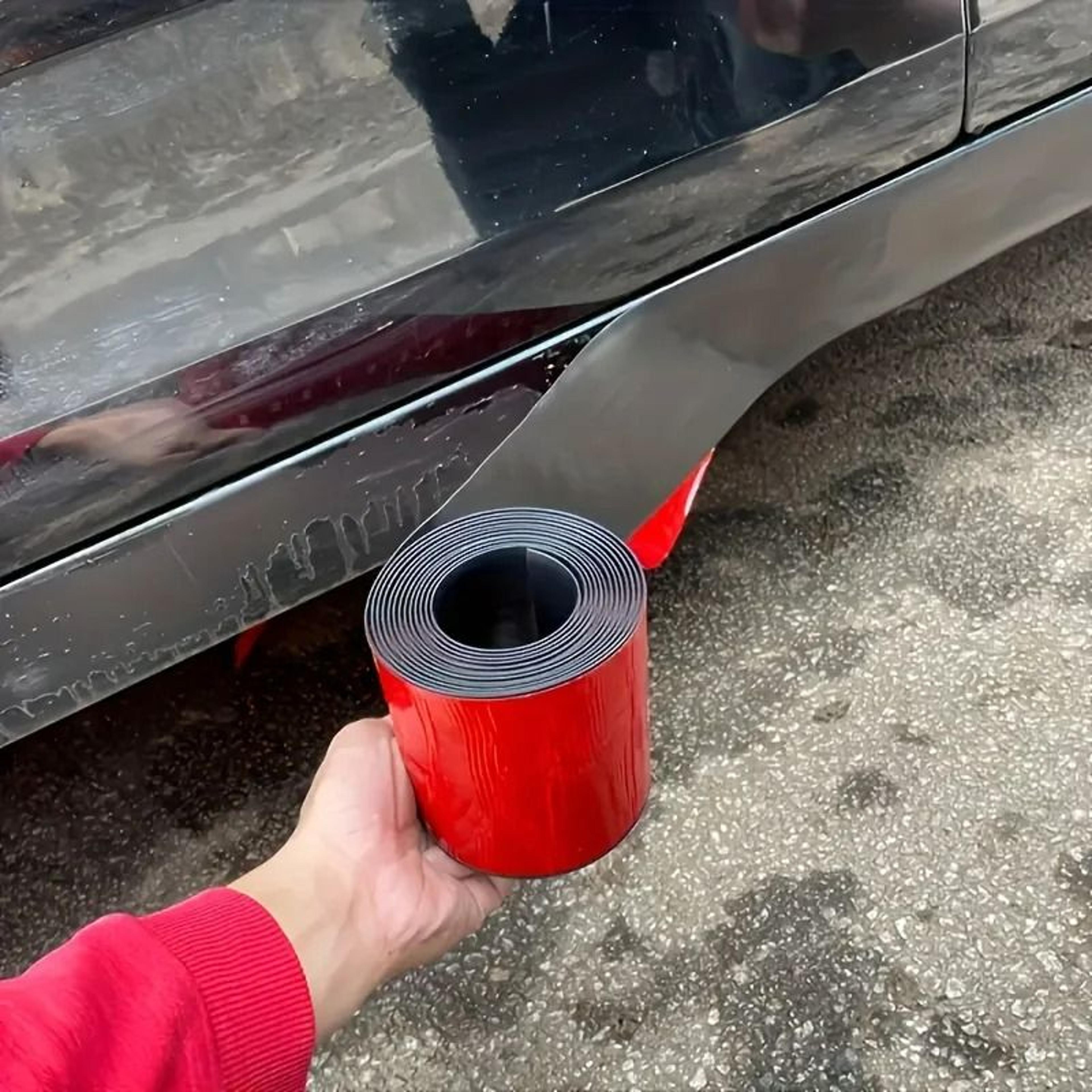 Carbon Pattern Car Door Edge Protector Strip 0