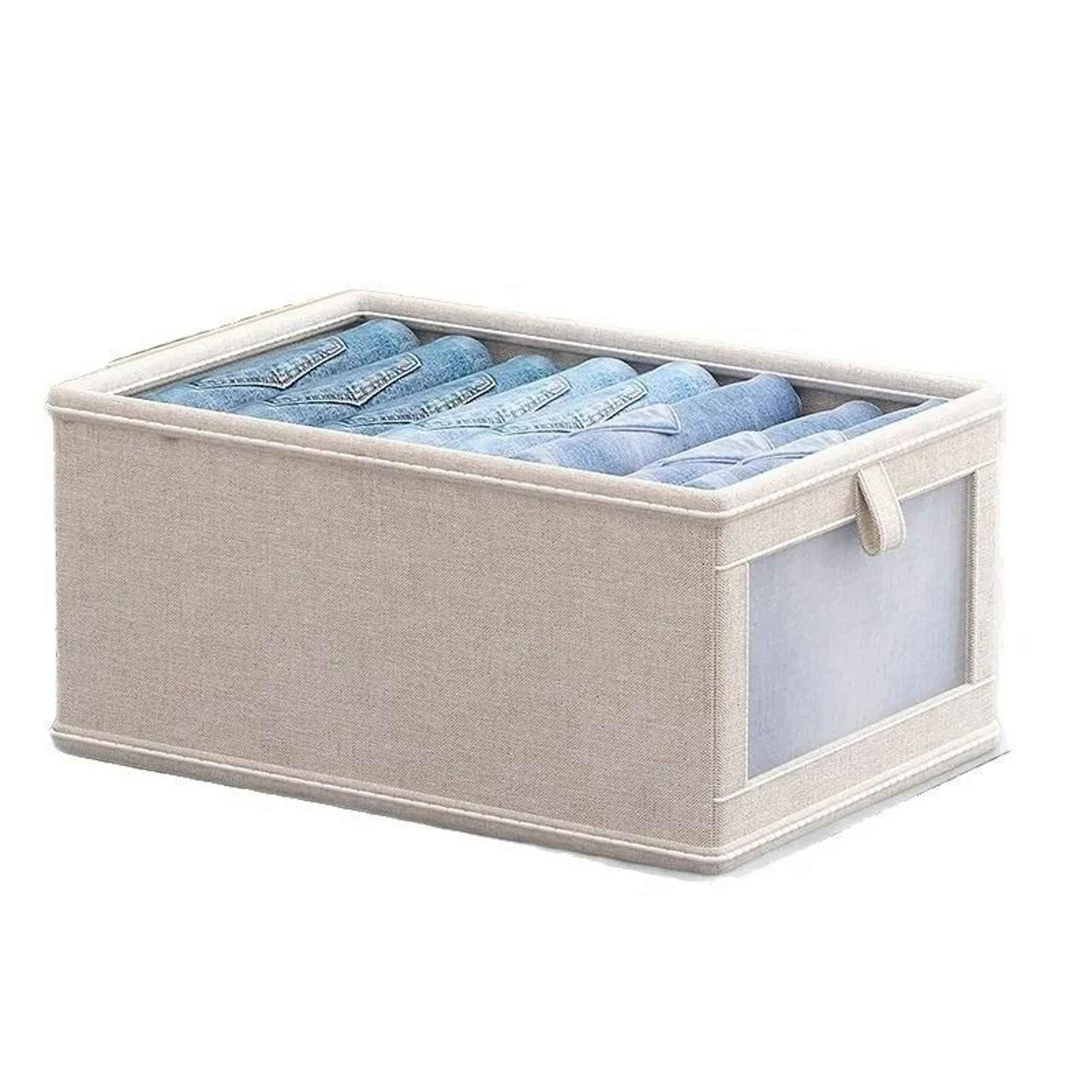 Foldable Covered Closet Clothing Storage Box 3