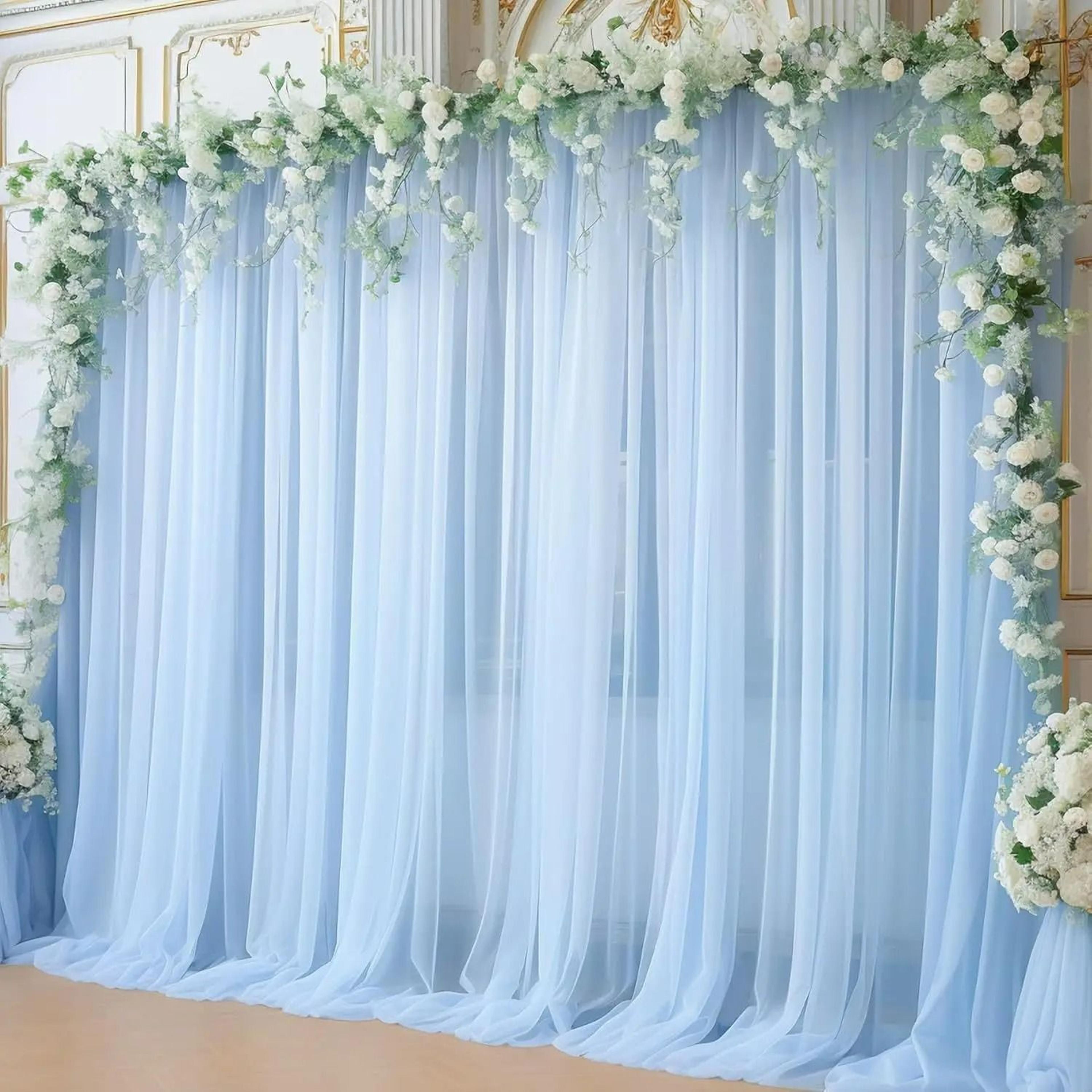 Sheer Gauze Wedding Arch Draping Scarf 12