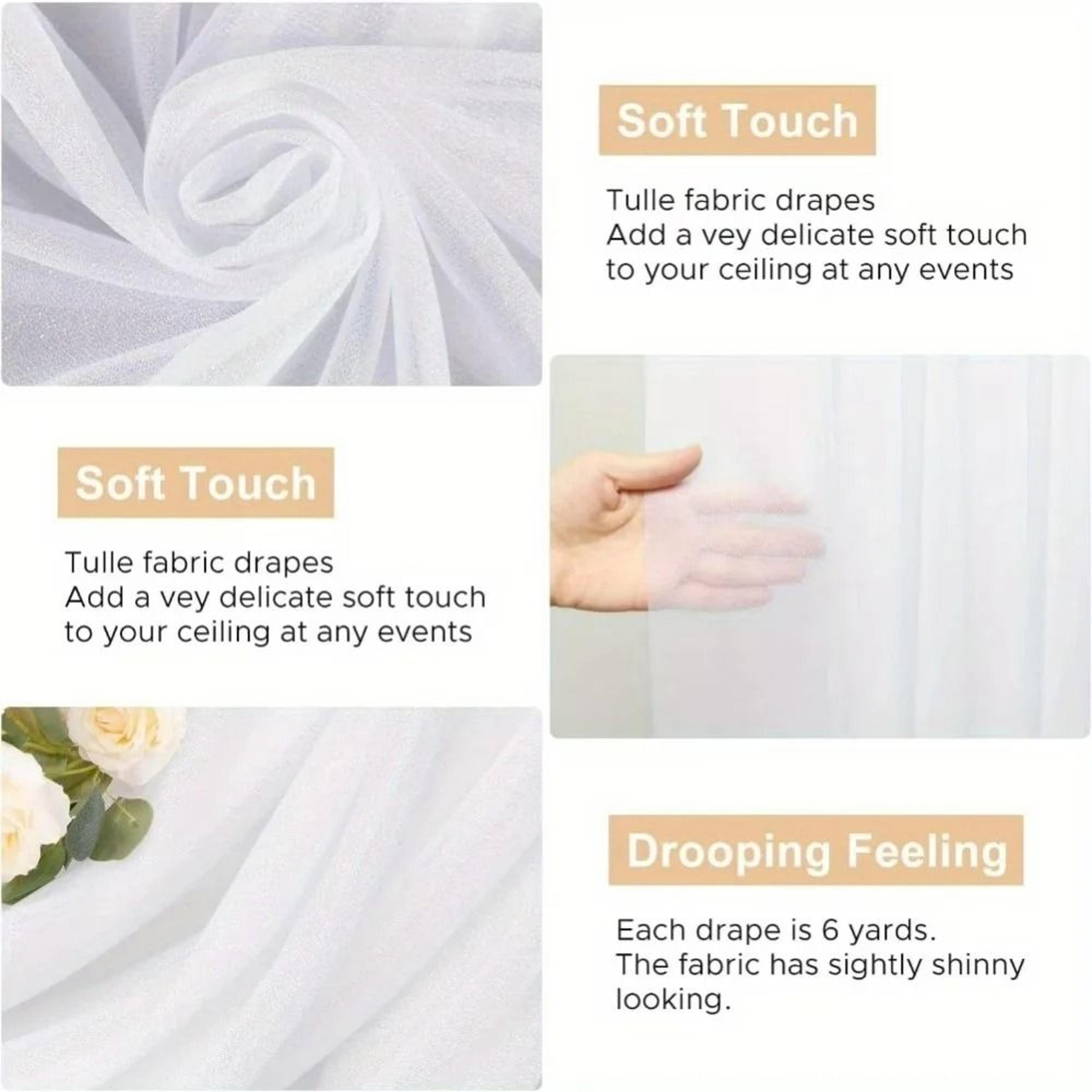 Sage Green Chiffon Wedding Arch Draping Fabric 3