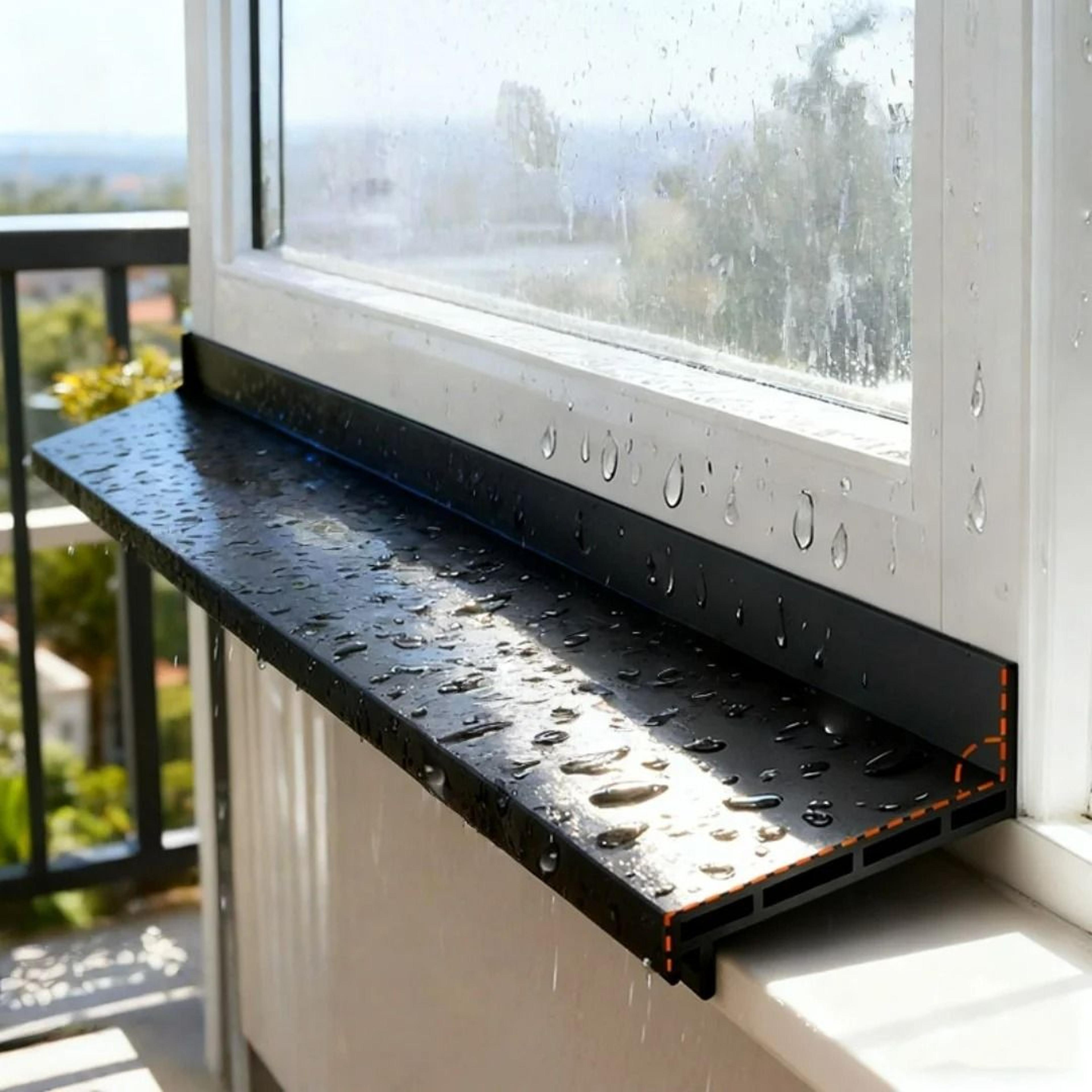 aluminum sliding window rain and water deflector bar