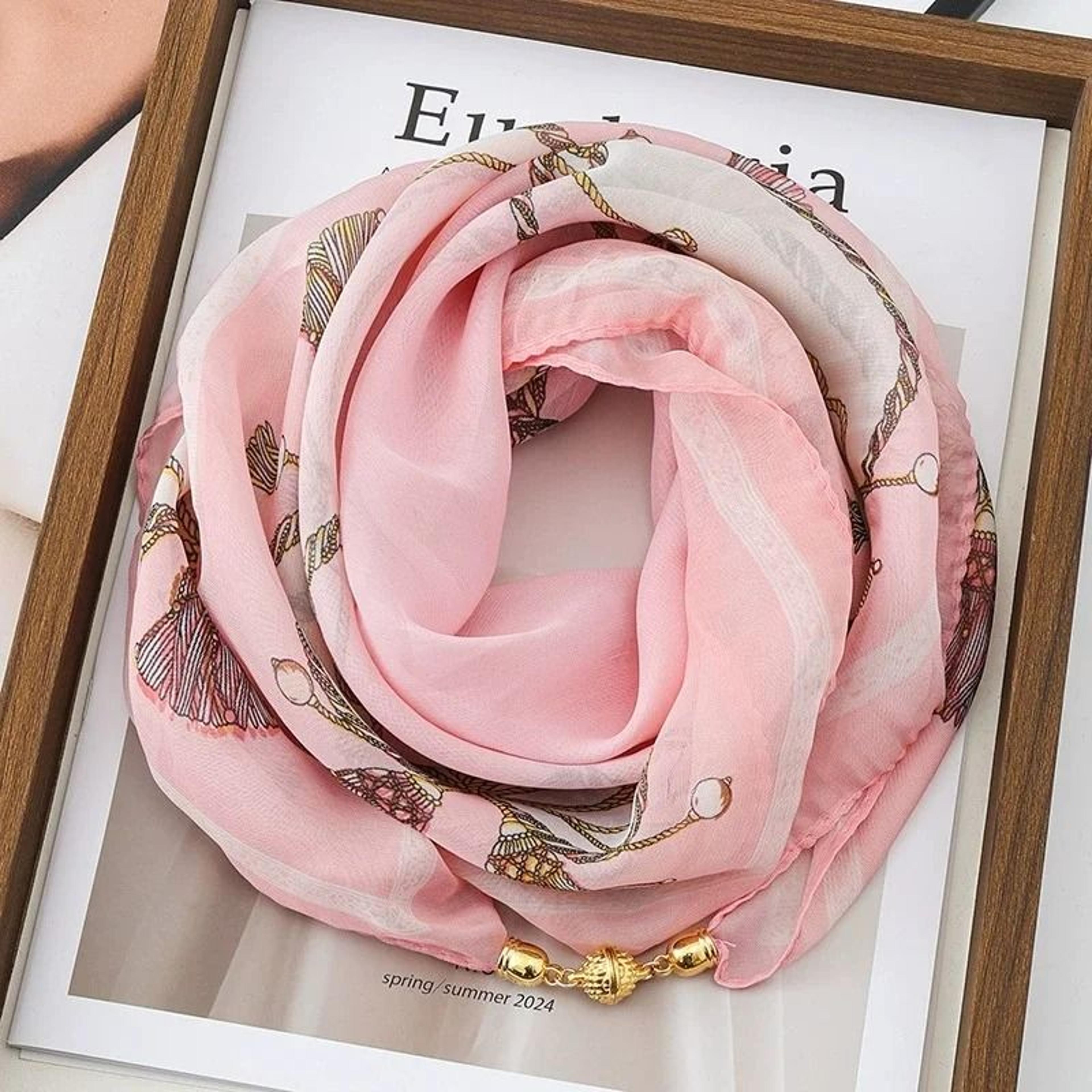 Lightweight Chiffon Hair And Neck Scarf For Women 3