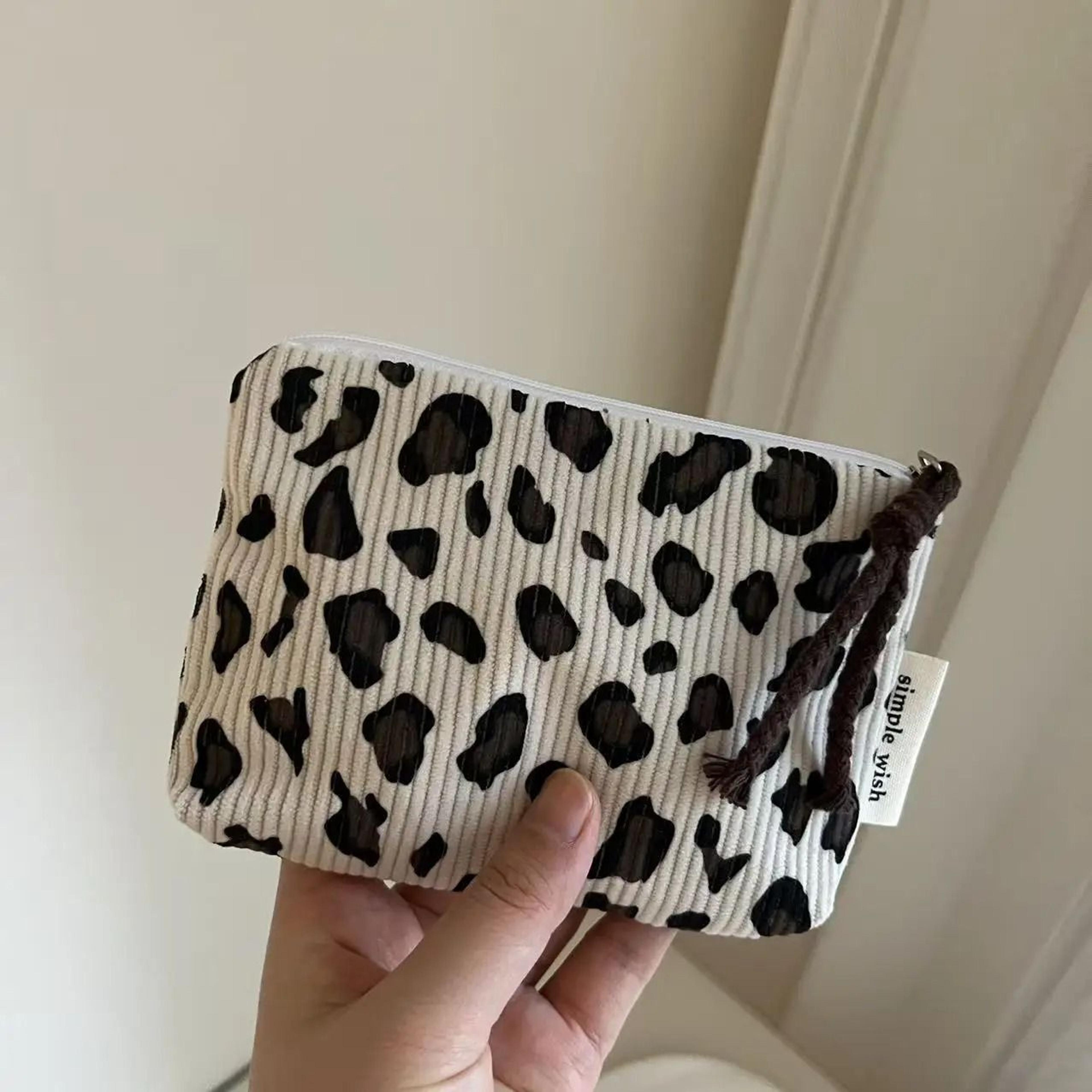 Vintage Leopard Print Mini Corduroy Storage Pouch 2
