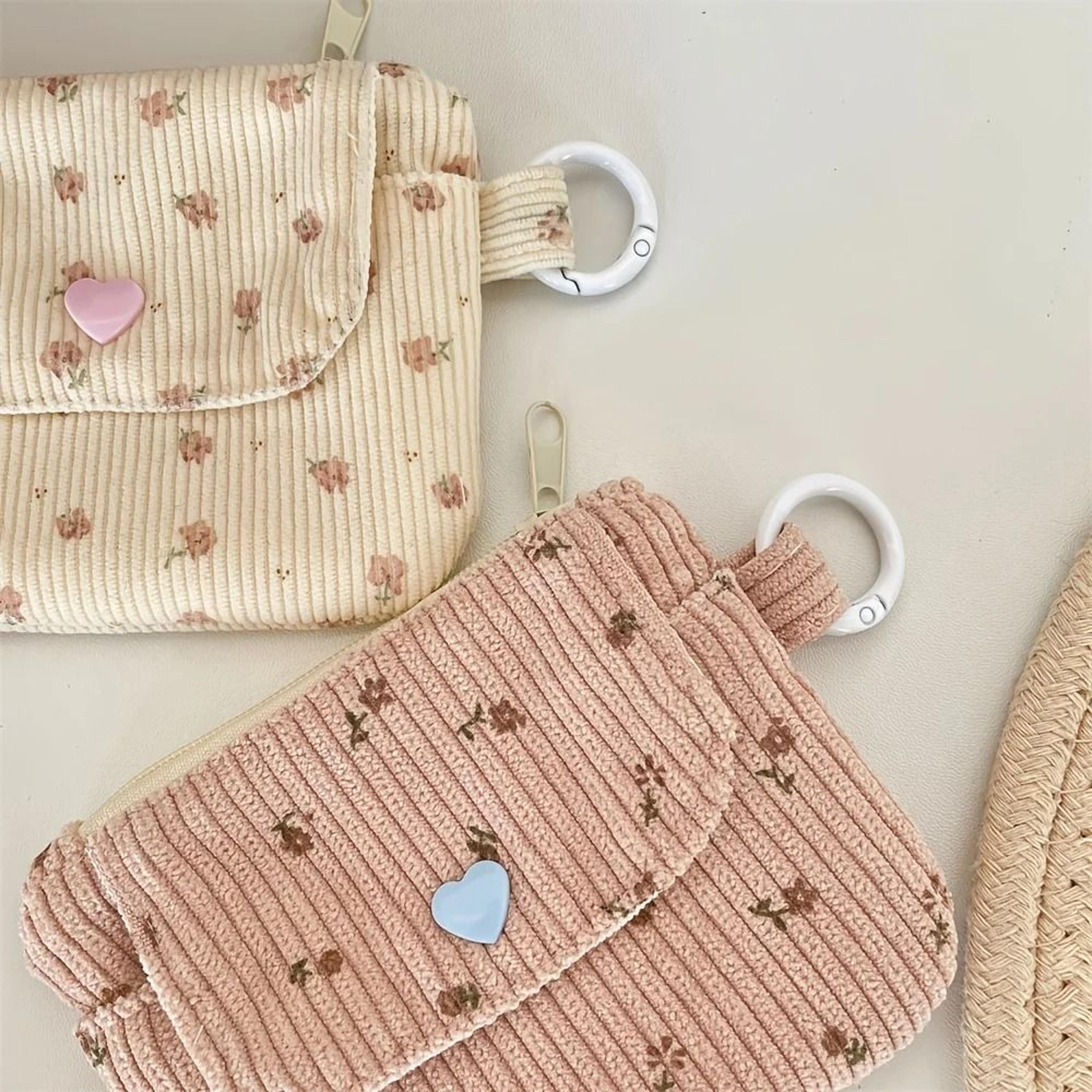Corduroy Zipper Coin Purse And Card Holder 3