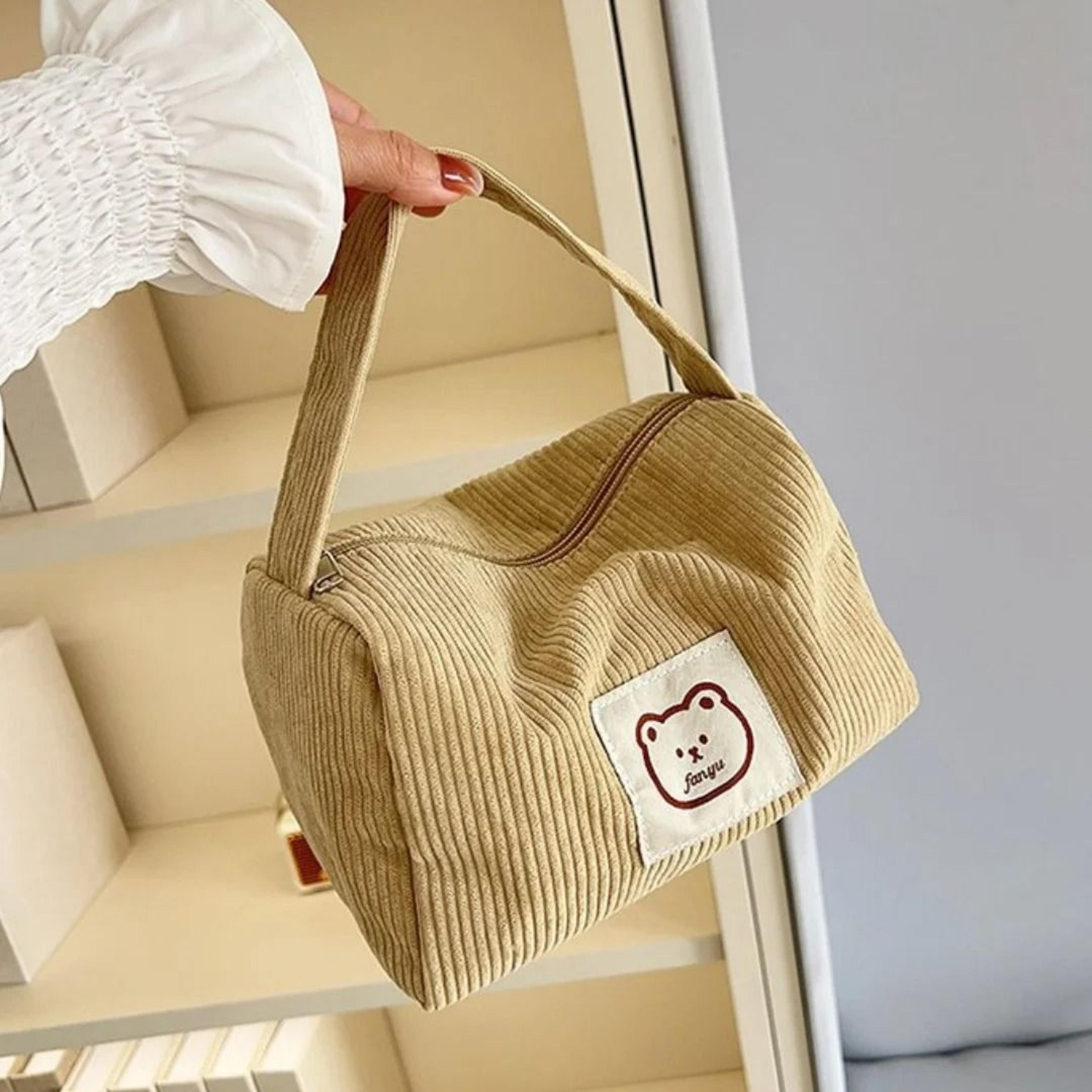 Corduroy Bear Large Makeup And Toiletry Organizer Bag 7