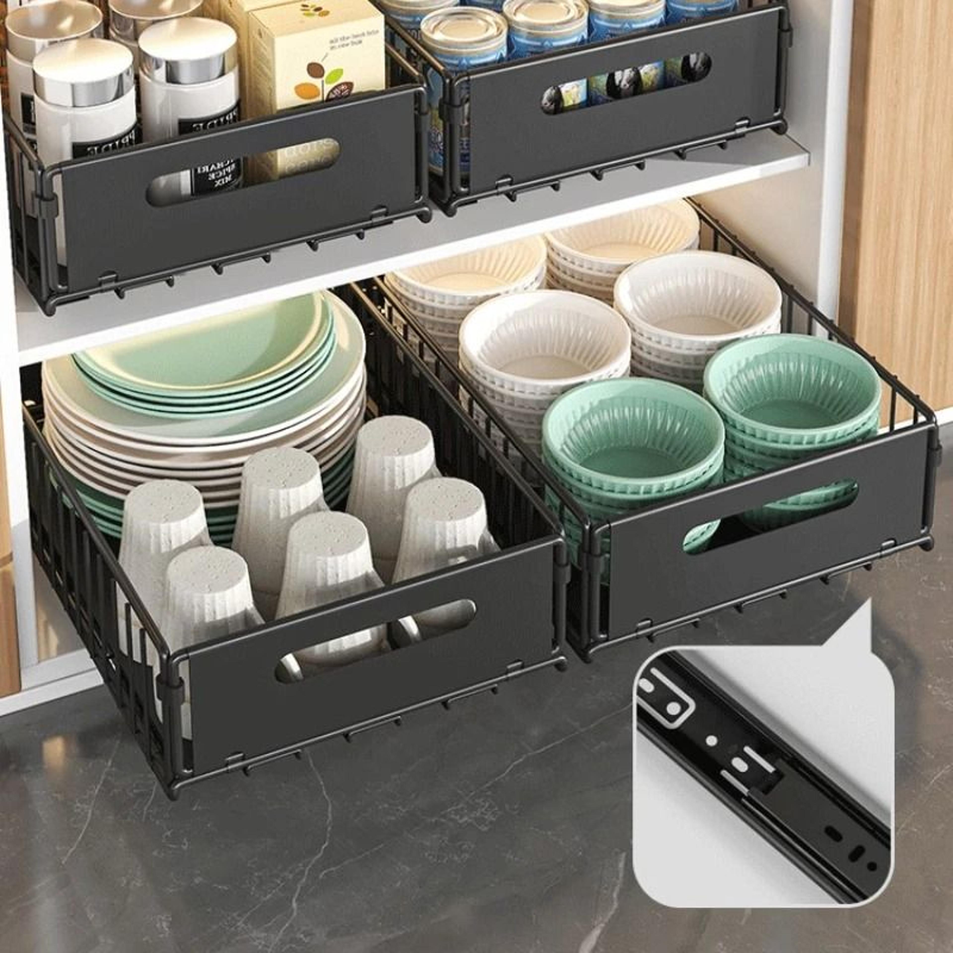 No Drill Pull Out Kitchen Storage Rack 6