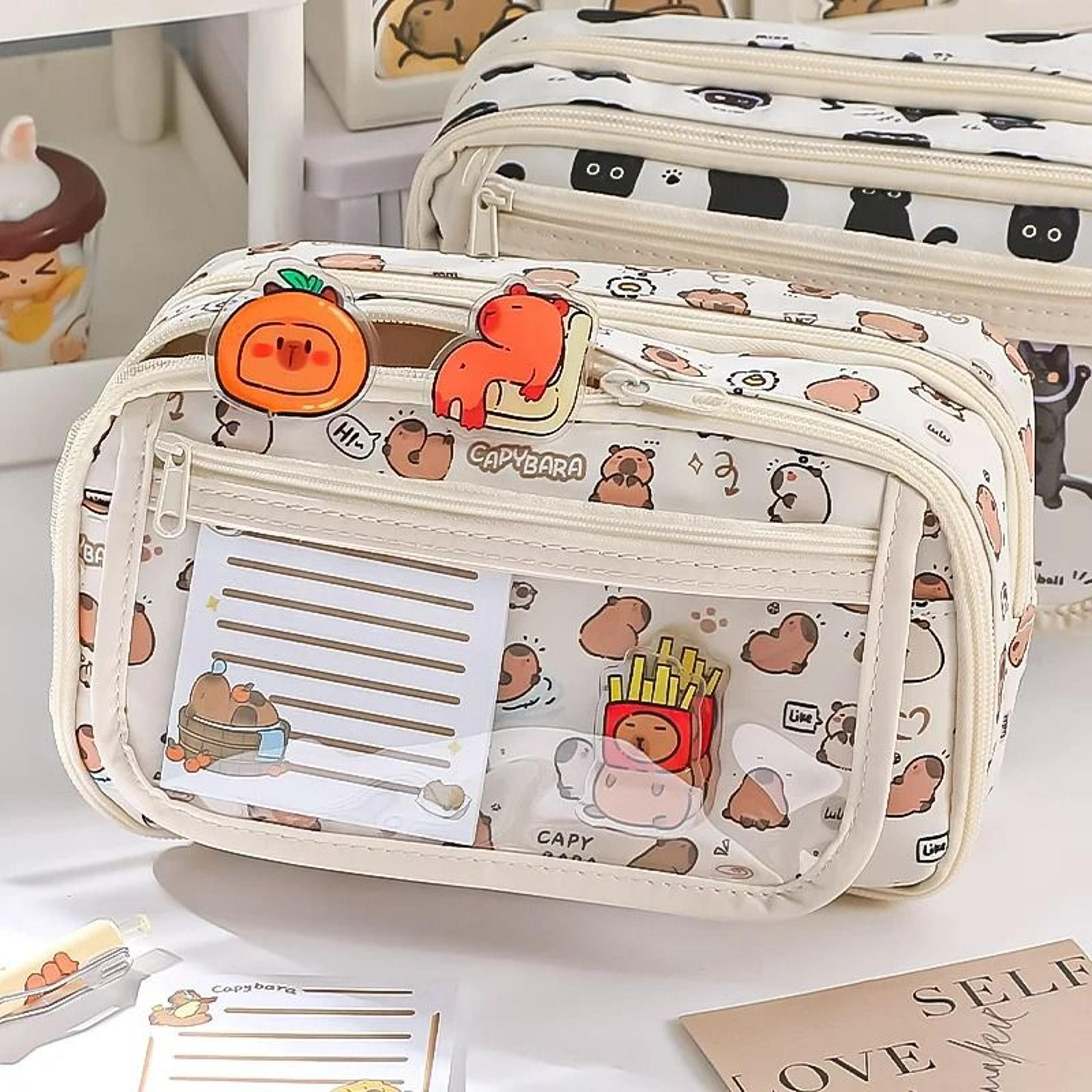 Capybara Flip Top Large Capacity Pencil Case 7