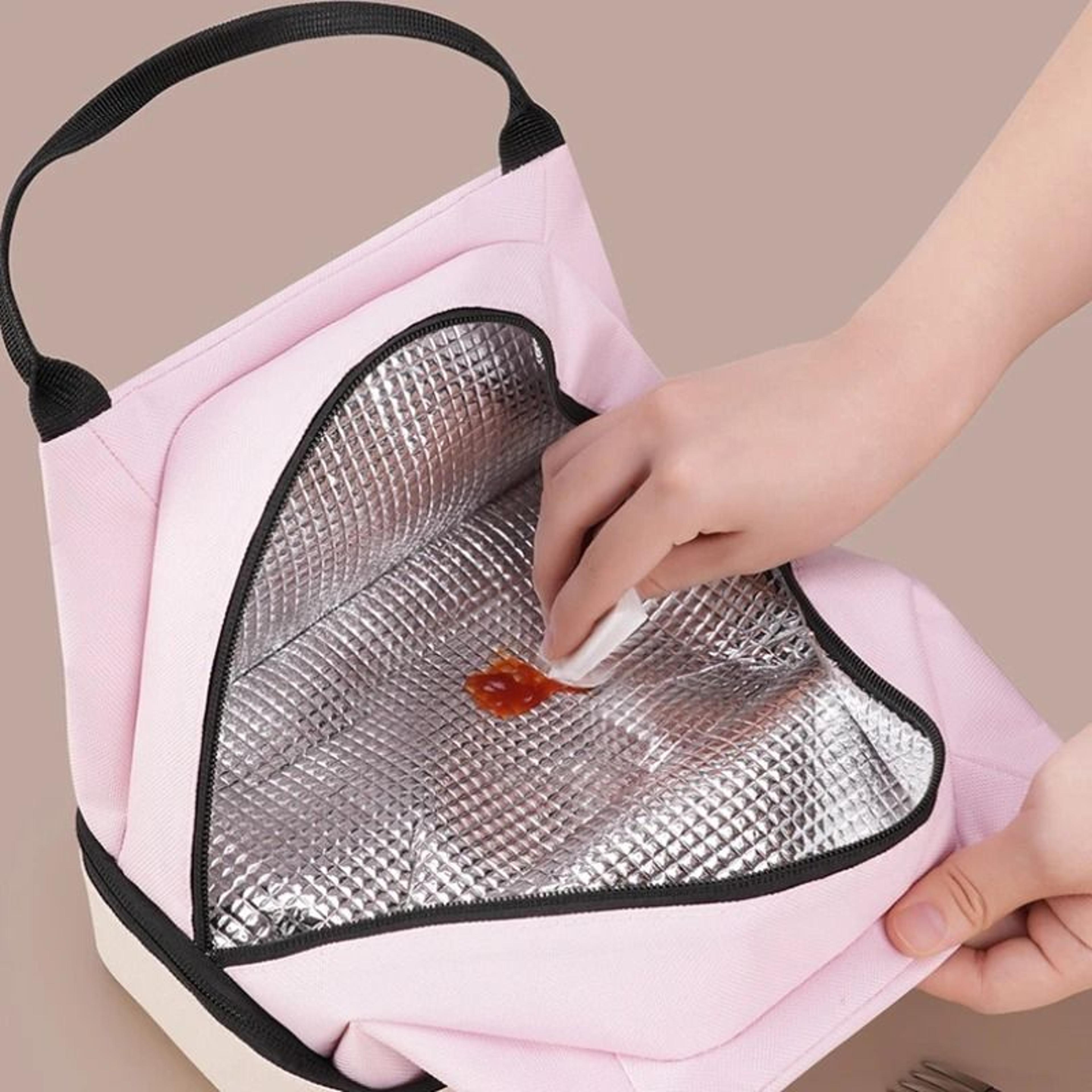 Large Capacity Double Layer Insulated Lunch Bag 5