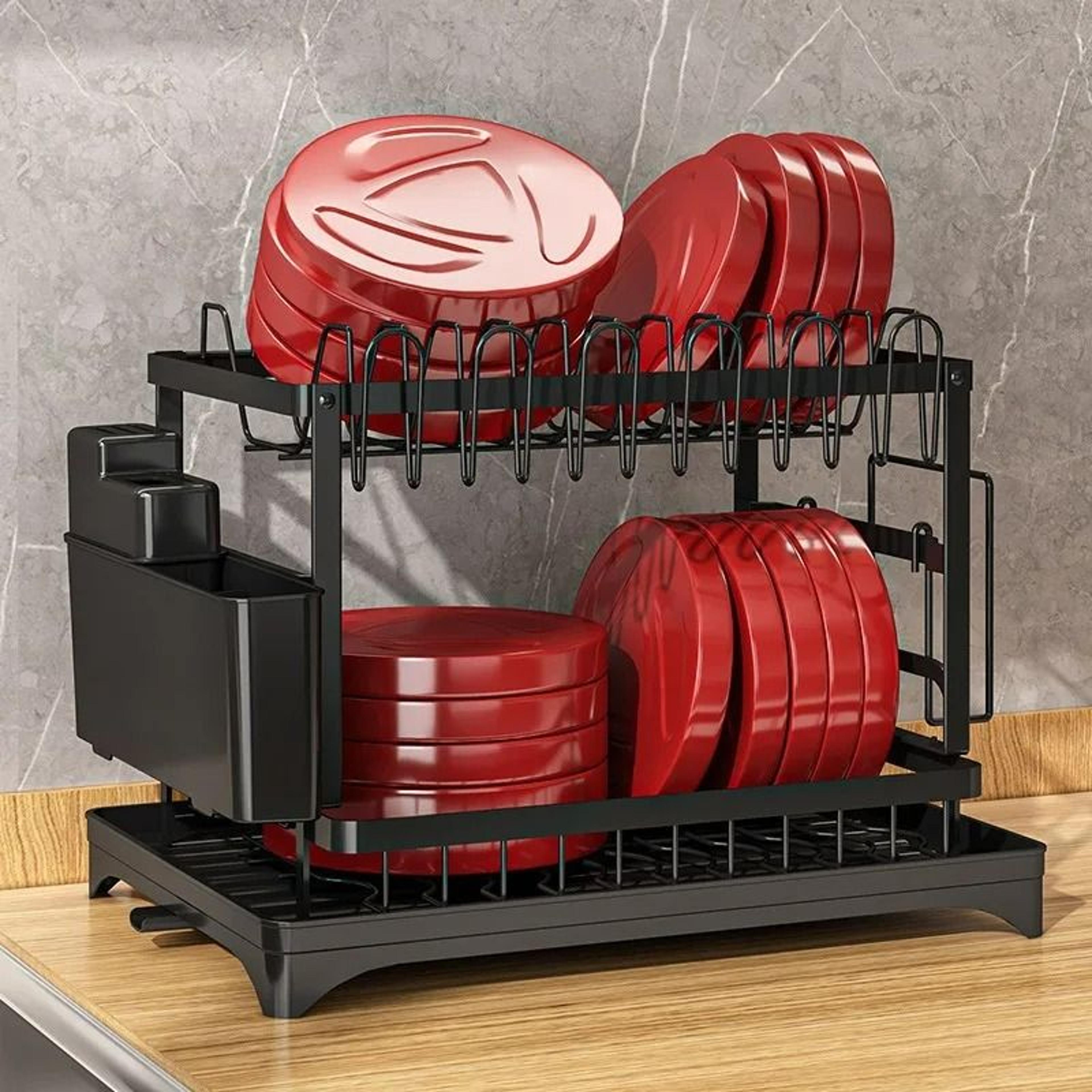 Two Tier Countertop Dish Drying Rack 1