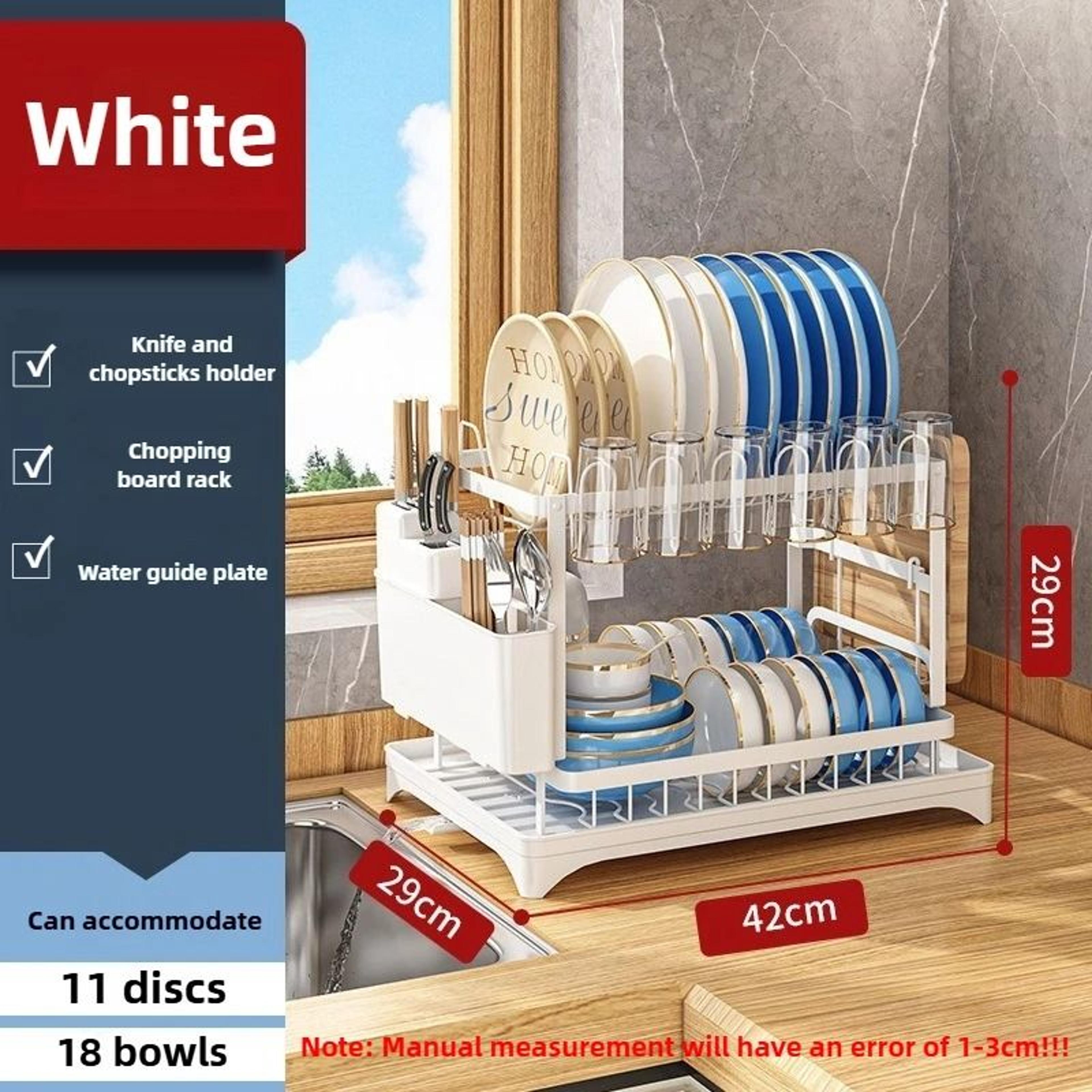 Two Tier Countertop Dish Drying Rack 7
