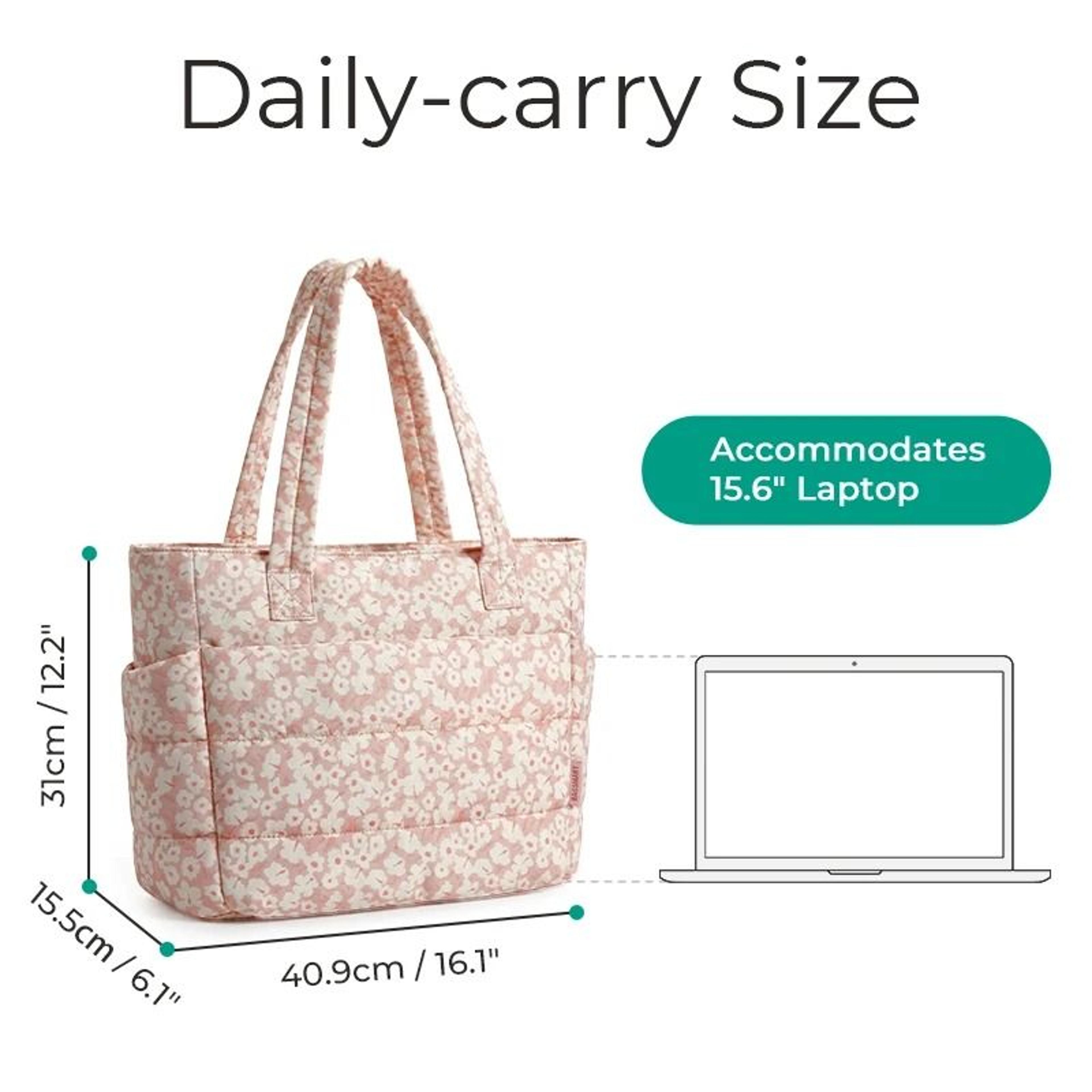 Padded Everyday College Shoulder Tote Bag 19