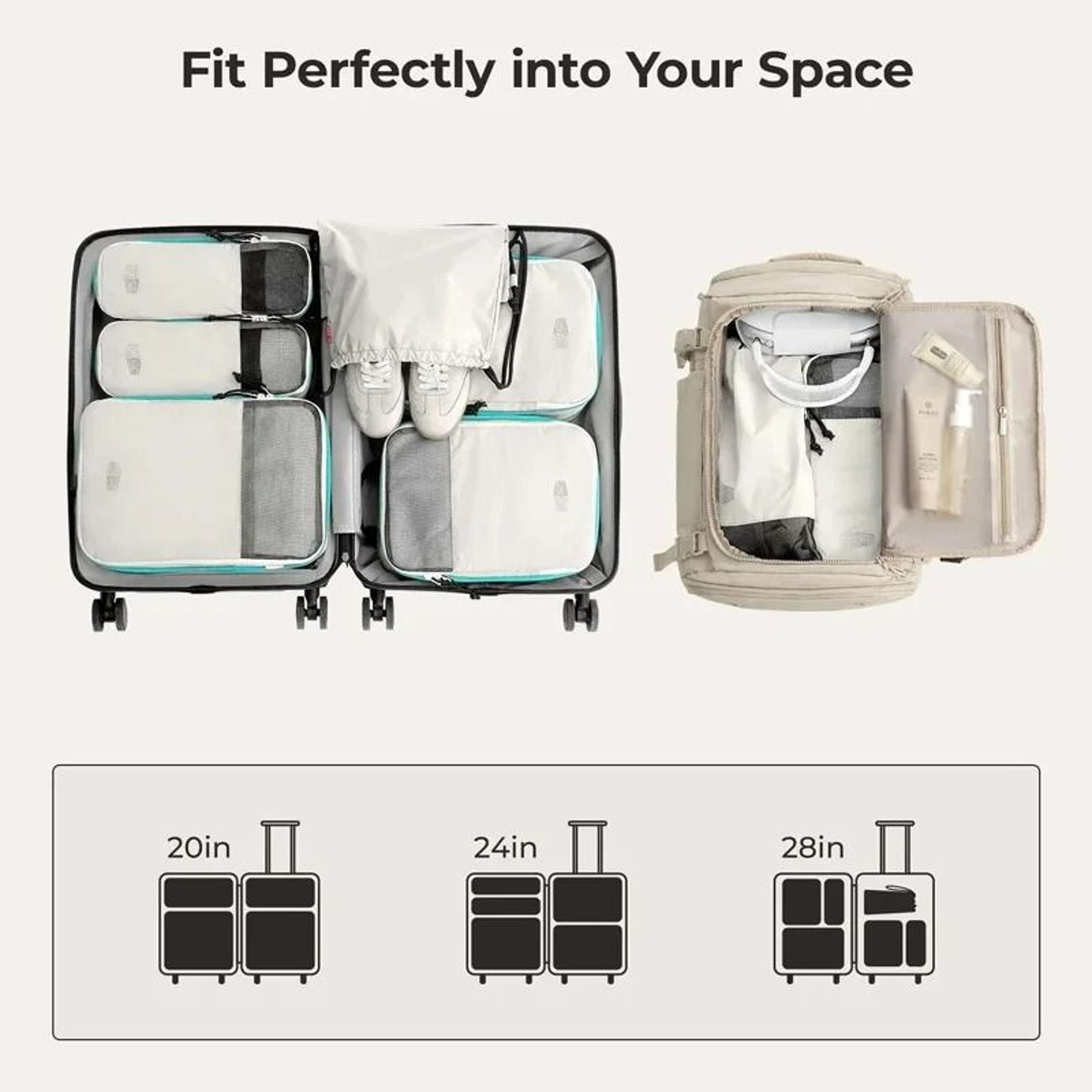 Six Piece Expandable Compression Packing Cube Set 3