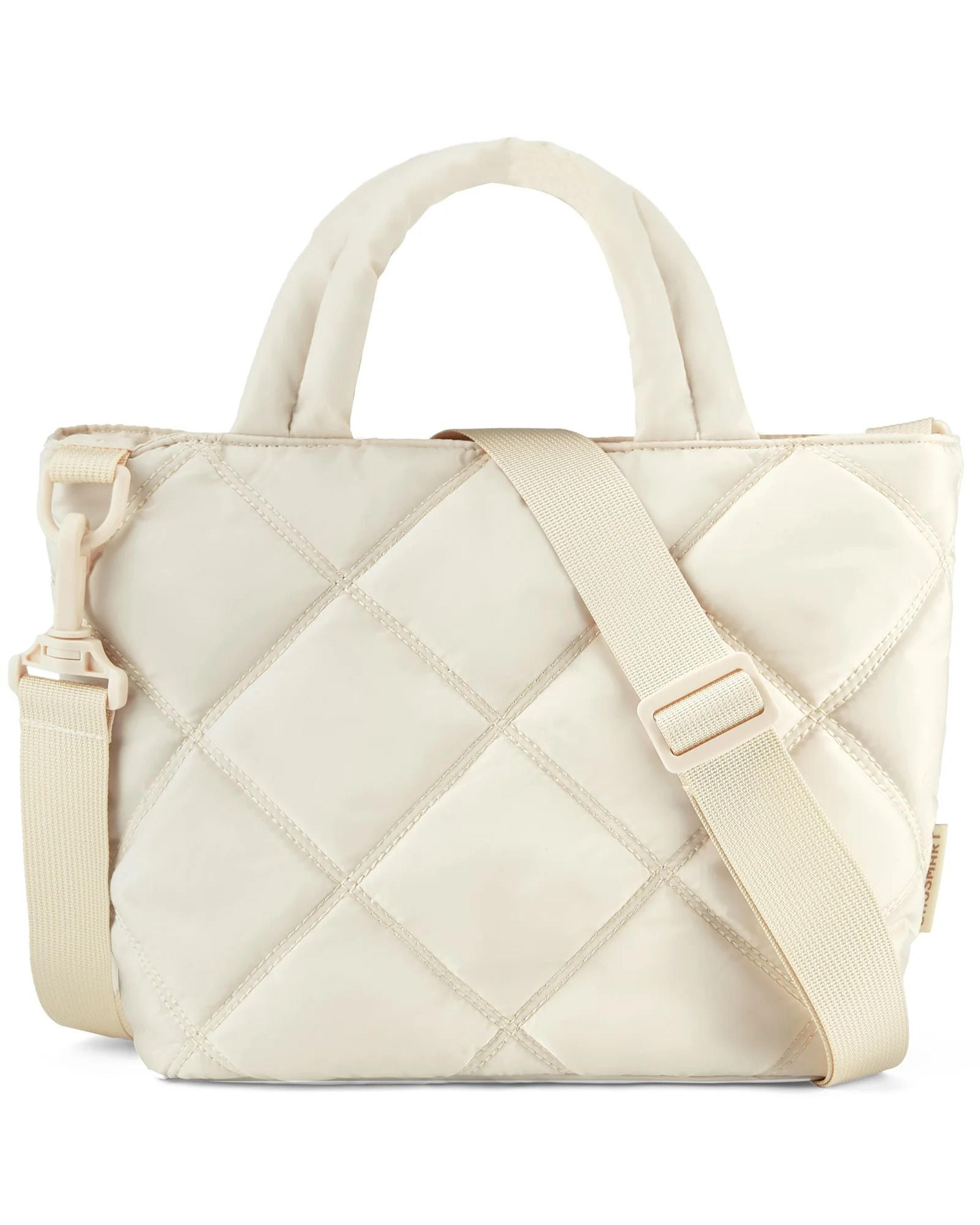 Mini Quilted Grid Crossbody Tote Bag 9