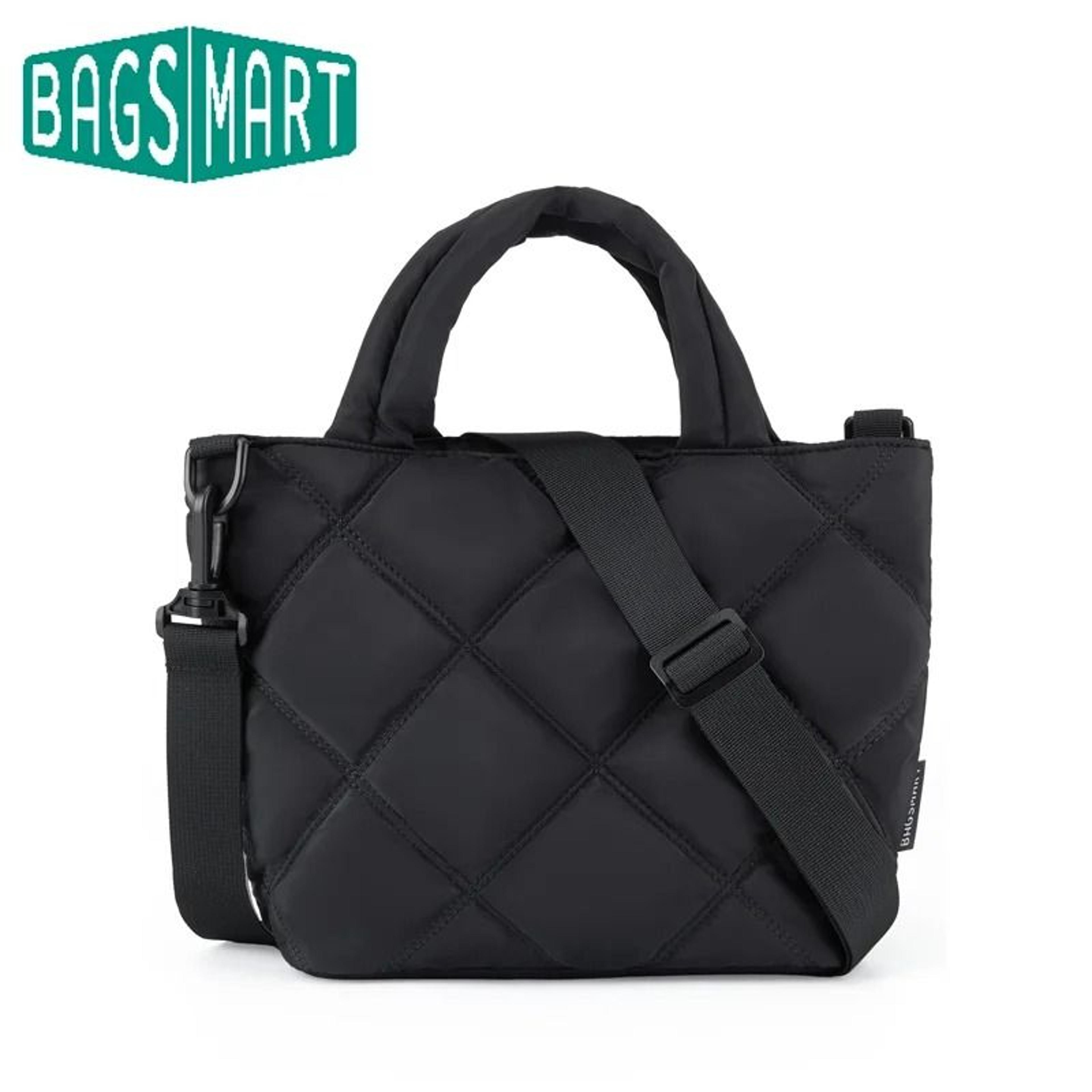 Mini Quilted Grid Crossbody Tote Bag 0