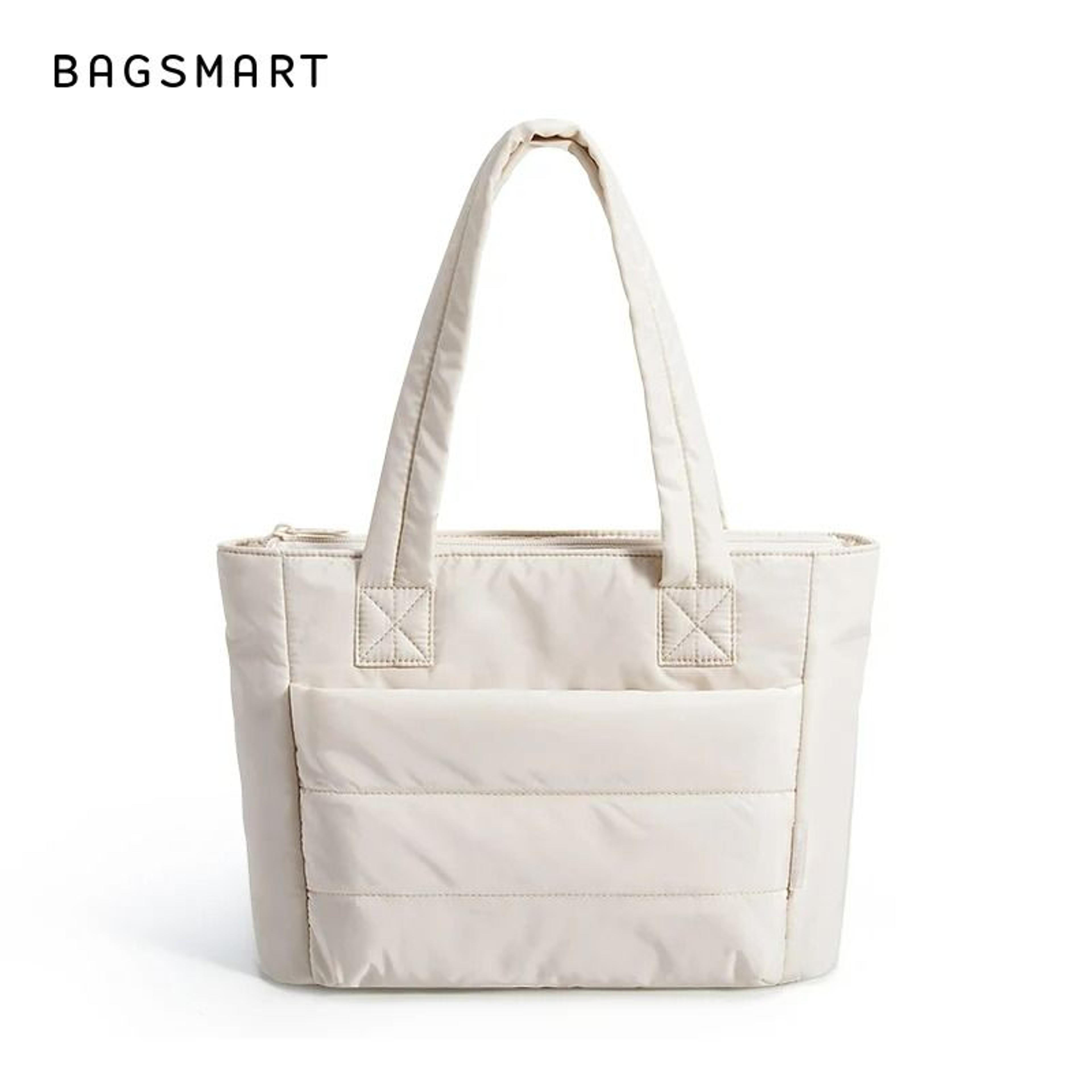 Lightweight Compartmented Puffy Shoulder Tote 7