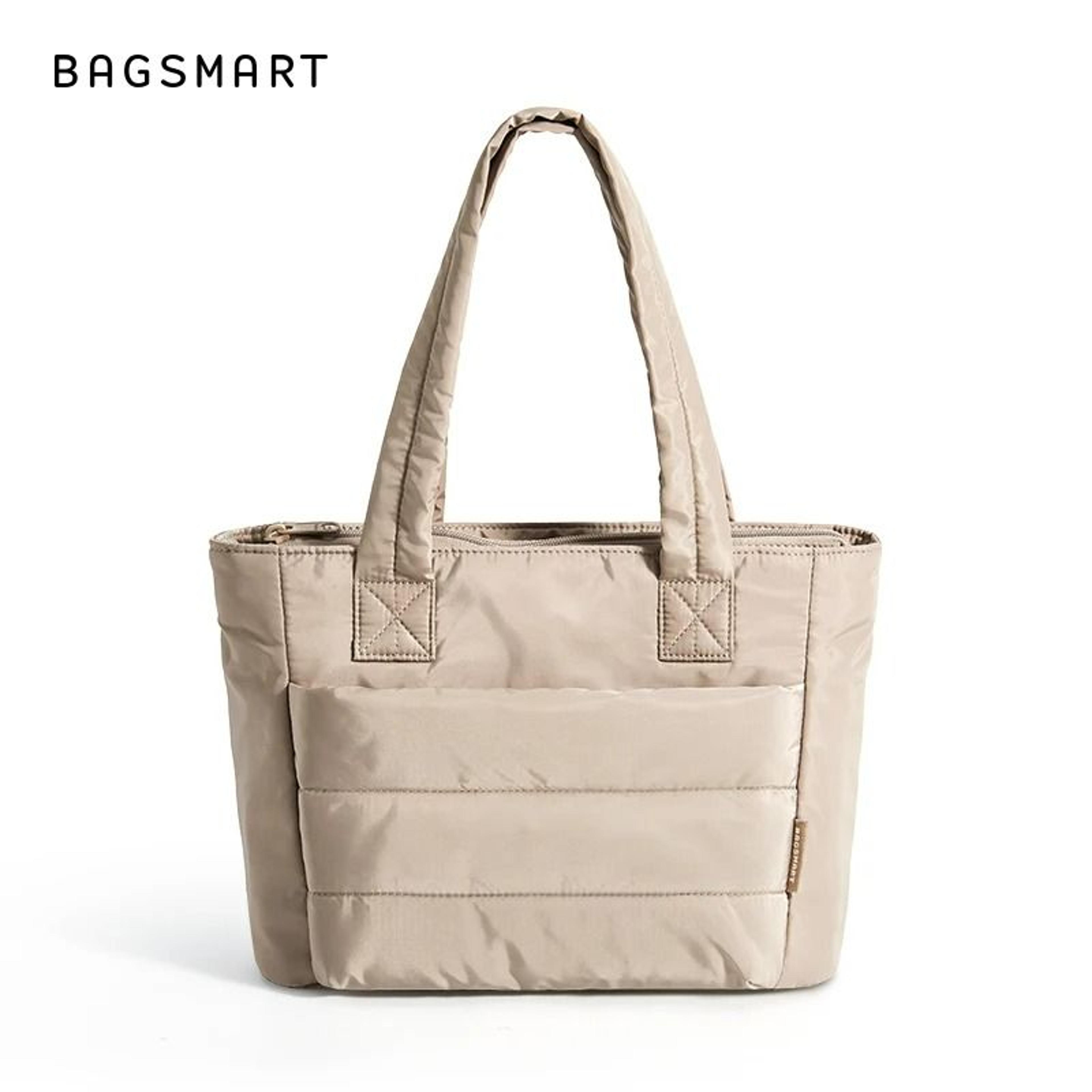 Lightweight Compartmented Puffy Shoulder Tote 8
