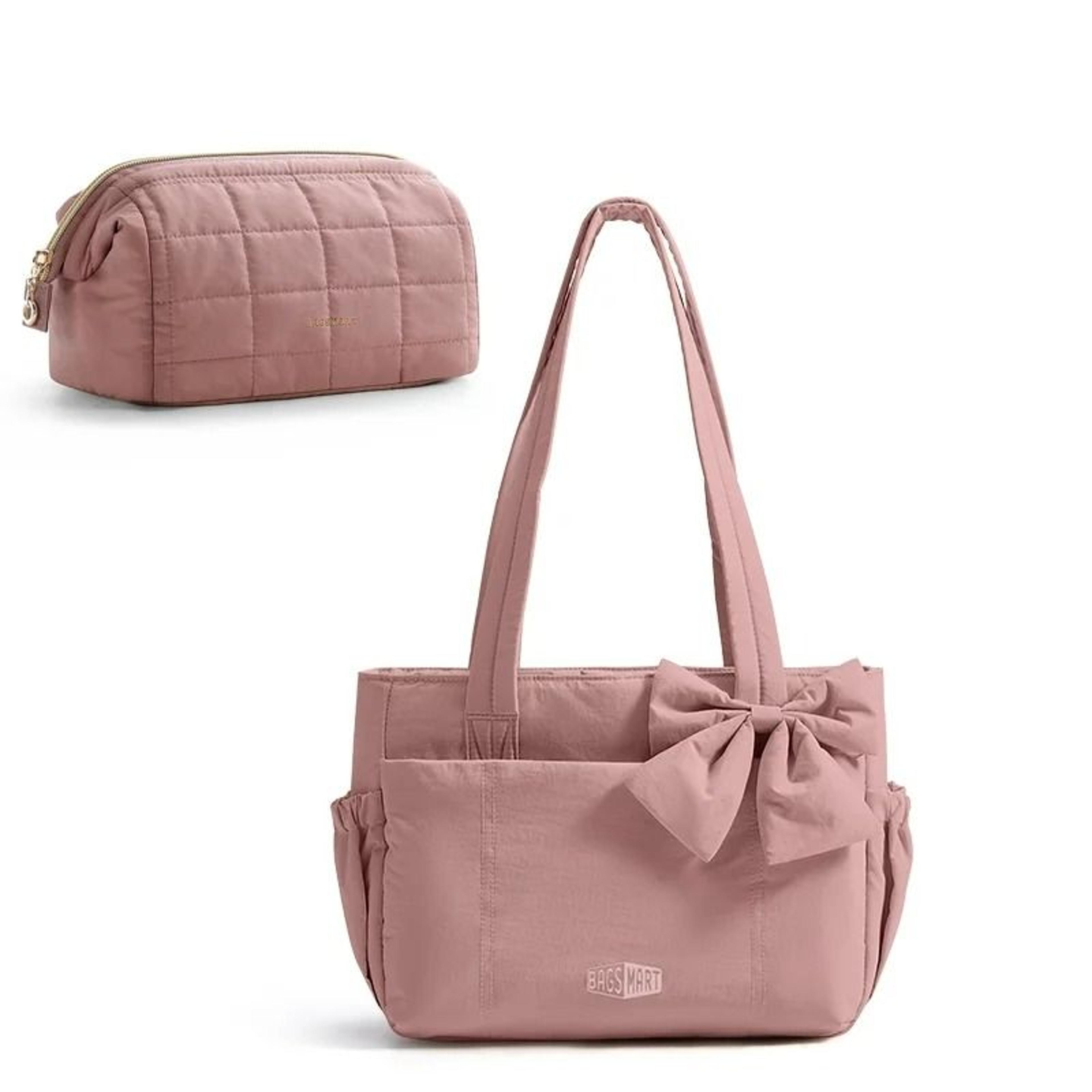 Multipocket Quilted Padded Commuter Hobo Tote 13