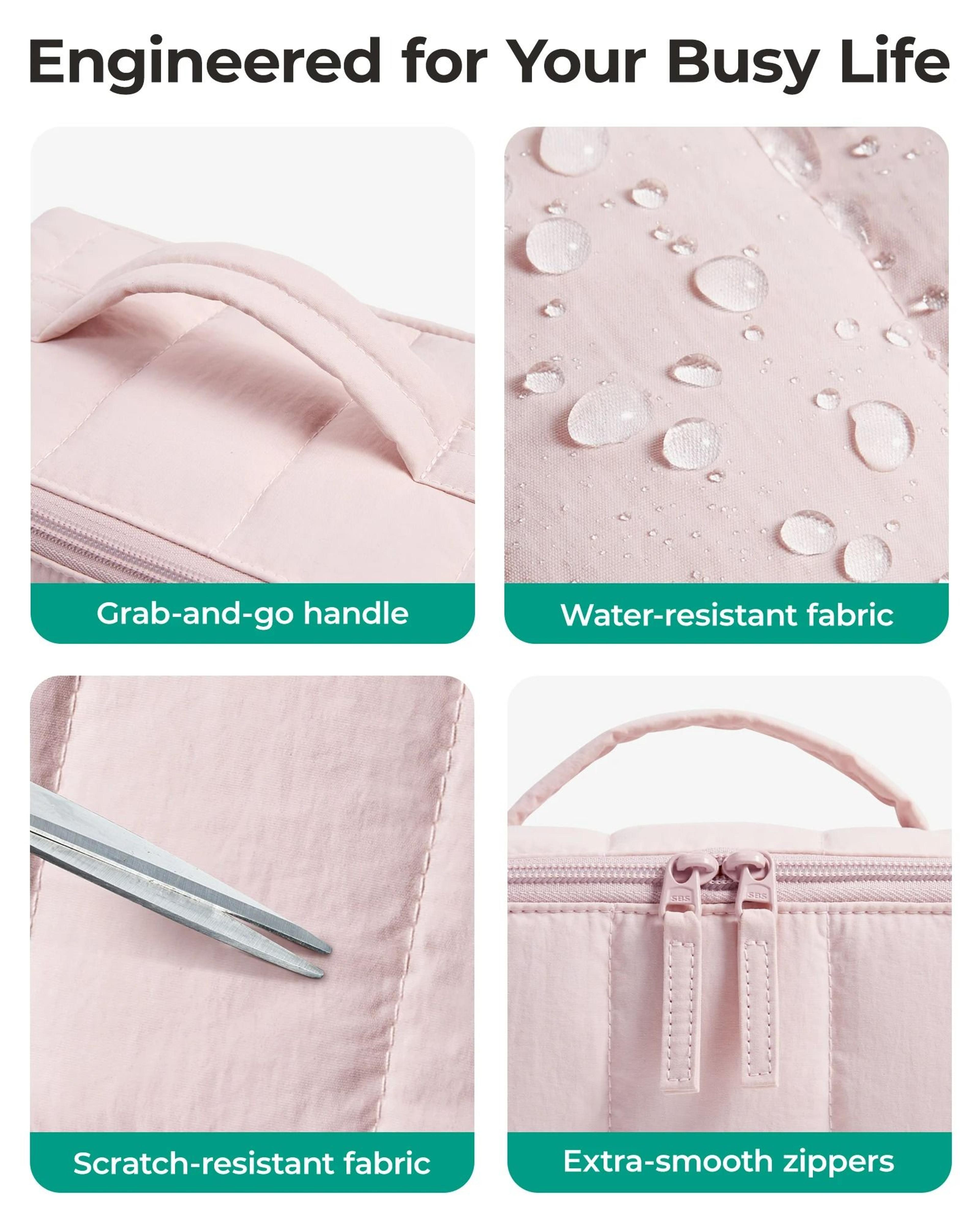 Flat Opening Puffy Cosmetic Organizer Case 2