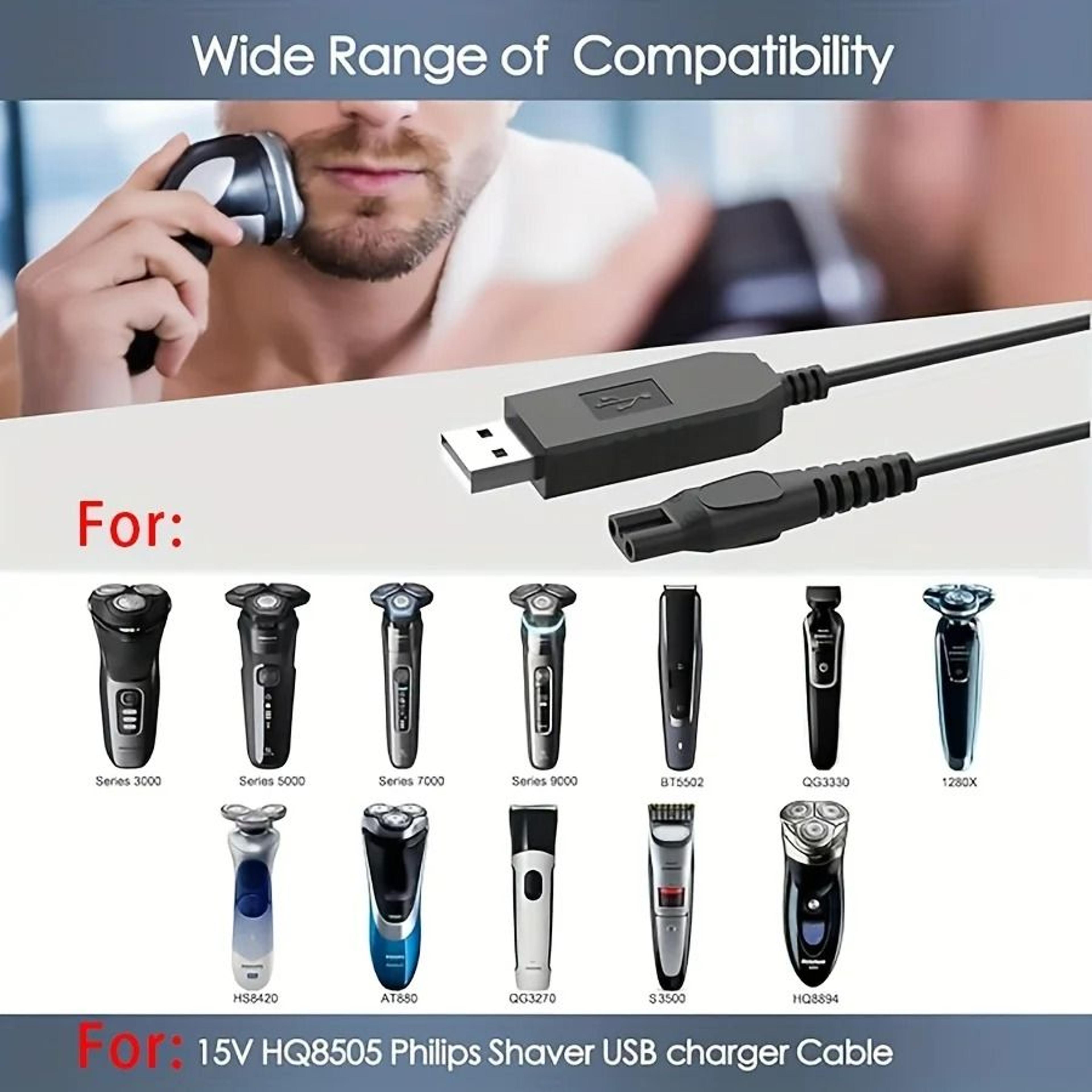 USB Replacement Shaver Charging Cable For Philips 3