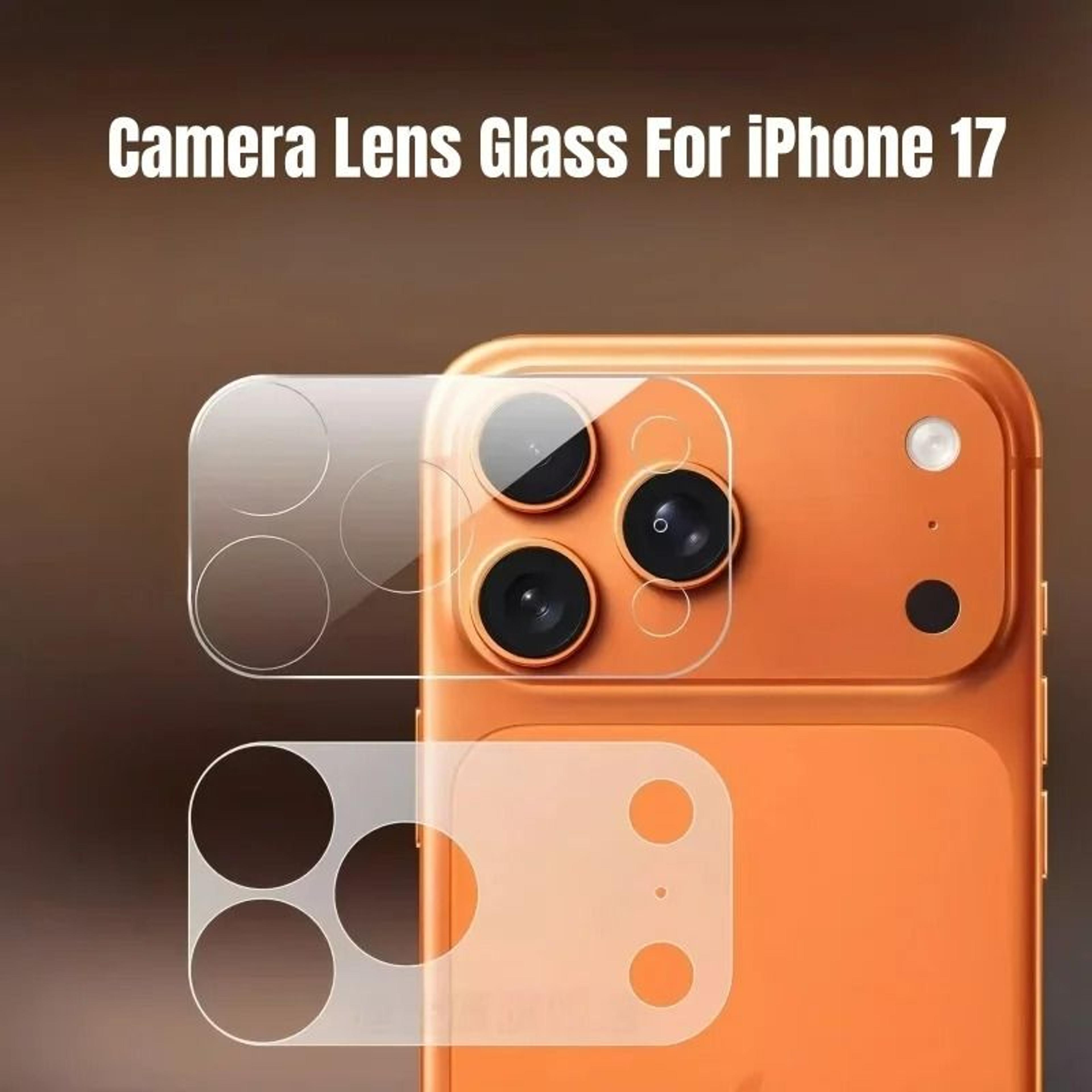 Three Piece Clear Camera Lens Covers For IPhone 17 4
