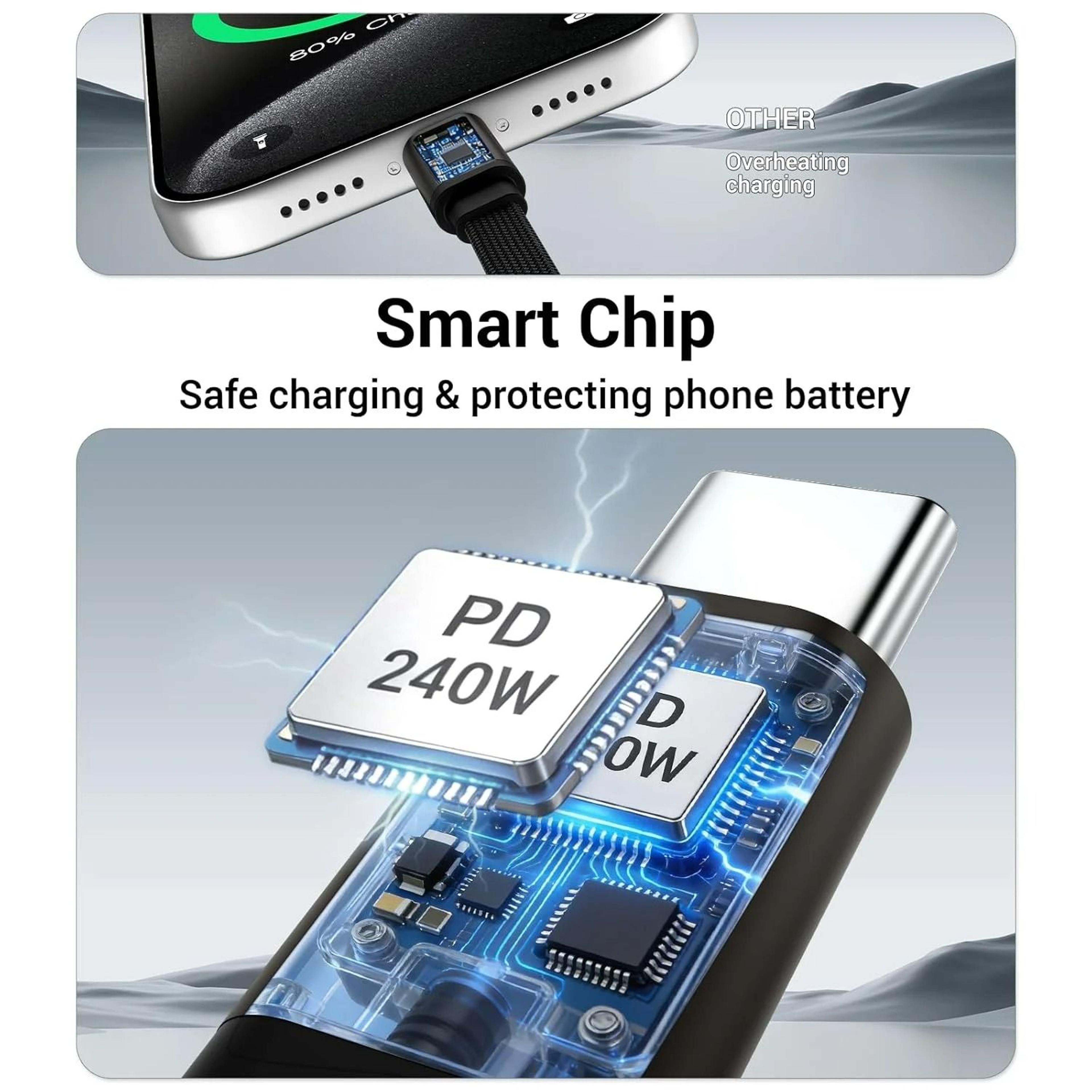 240W Type C Fast Charging Cable With Adjustable Stand 5