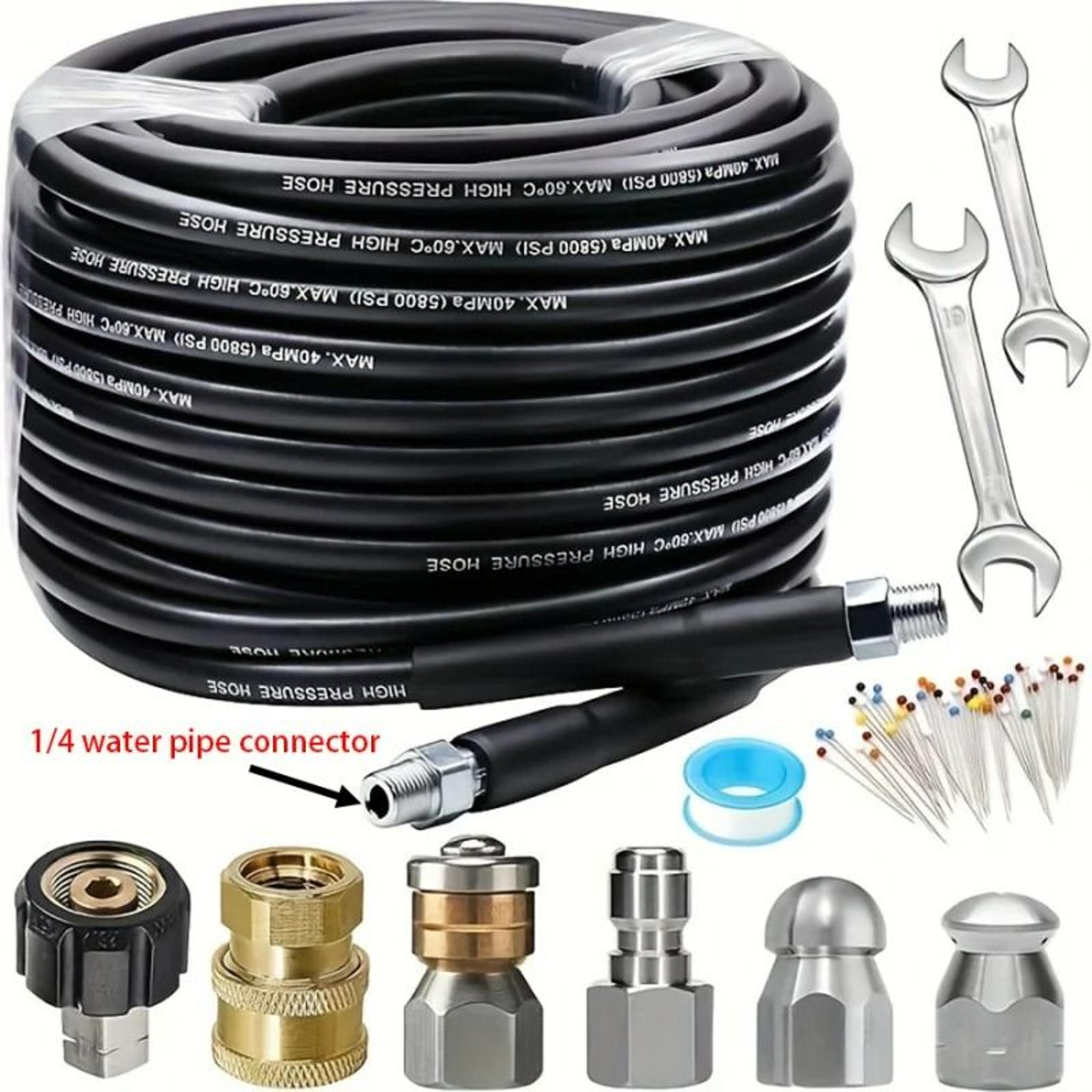 100 Foot Pressure Washer Sewer Jetter Kit 0