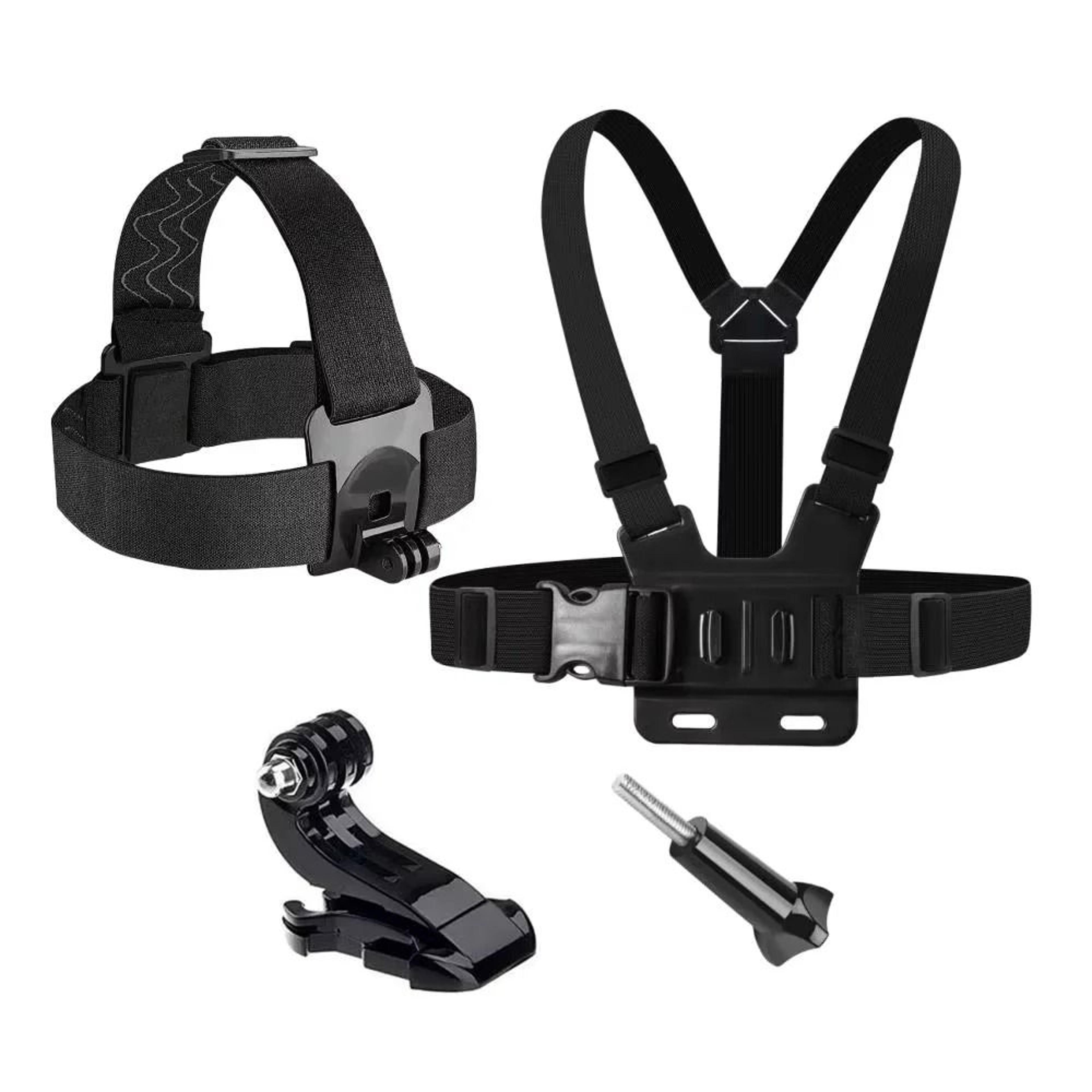 Adjustable Action Camera Chest And Head Mount Set 6