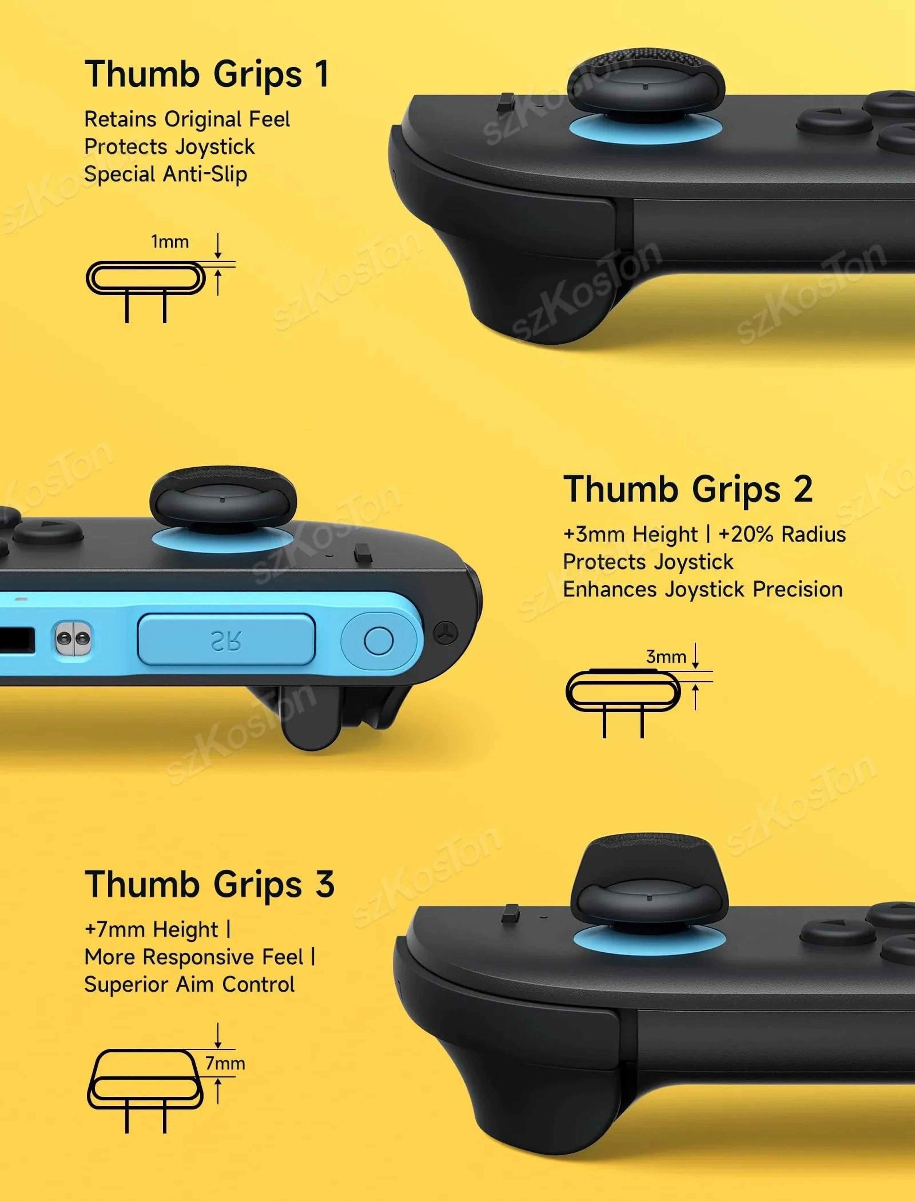 6 Piece Nintendo Switch 2 Joy Con Thumb Grip Set 1