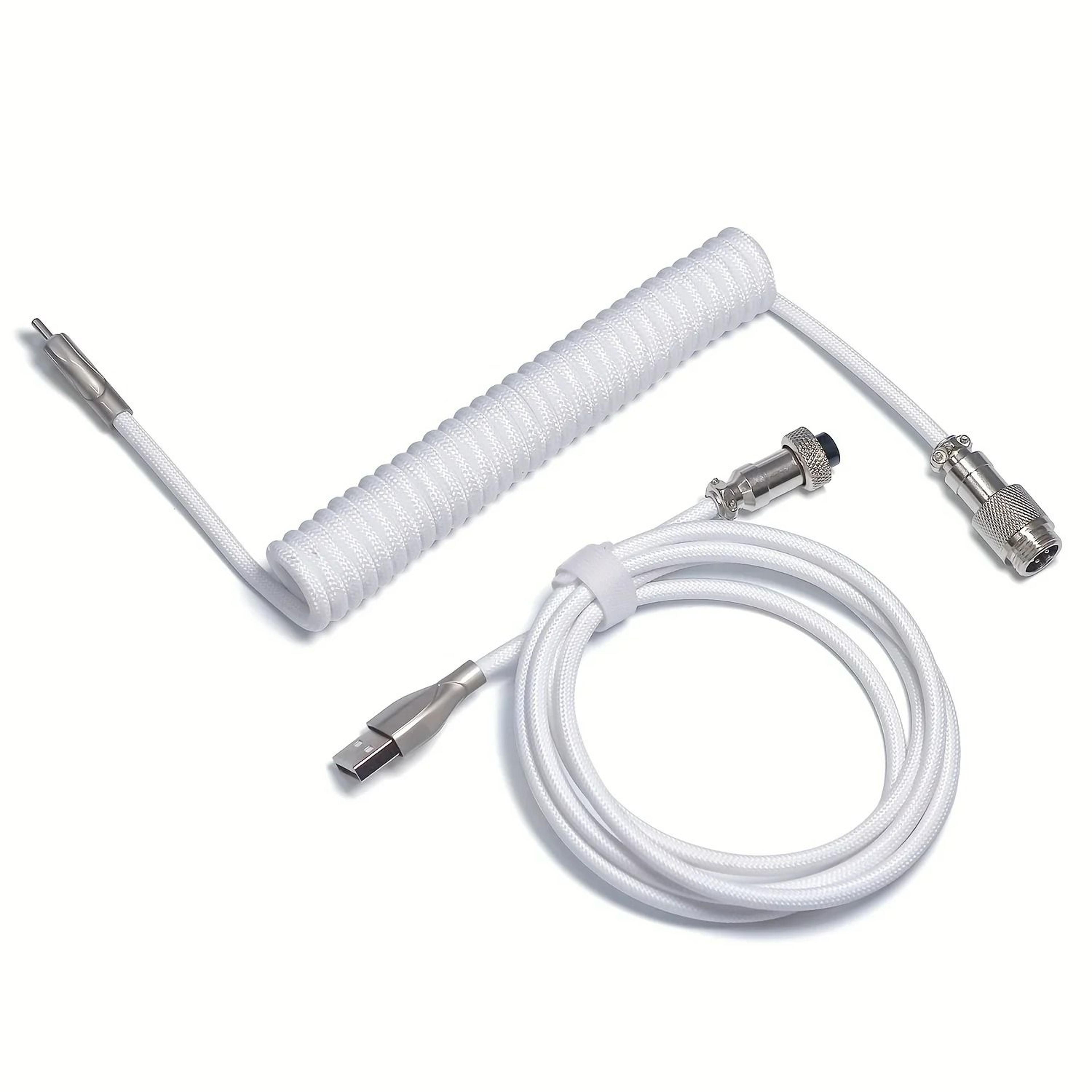 Colorful Coiled USB C Aviator Keyboard Cable 7