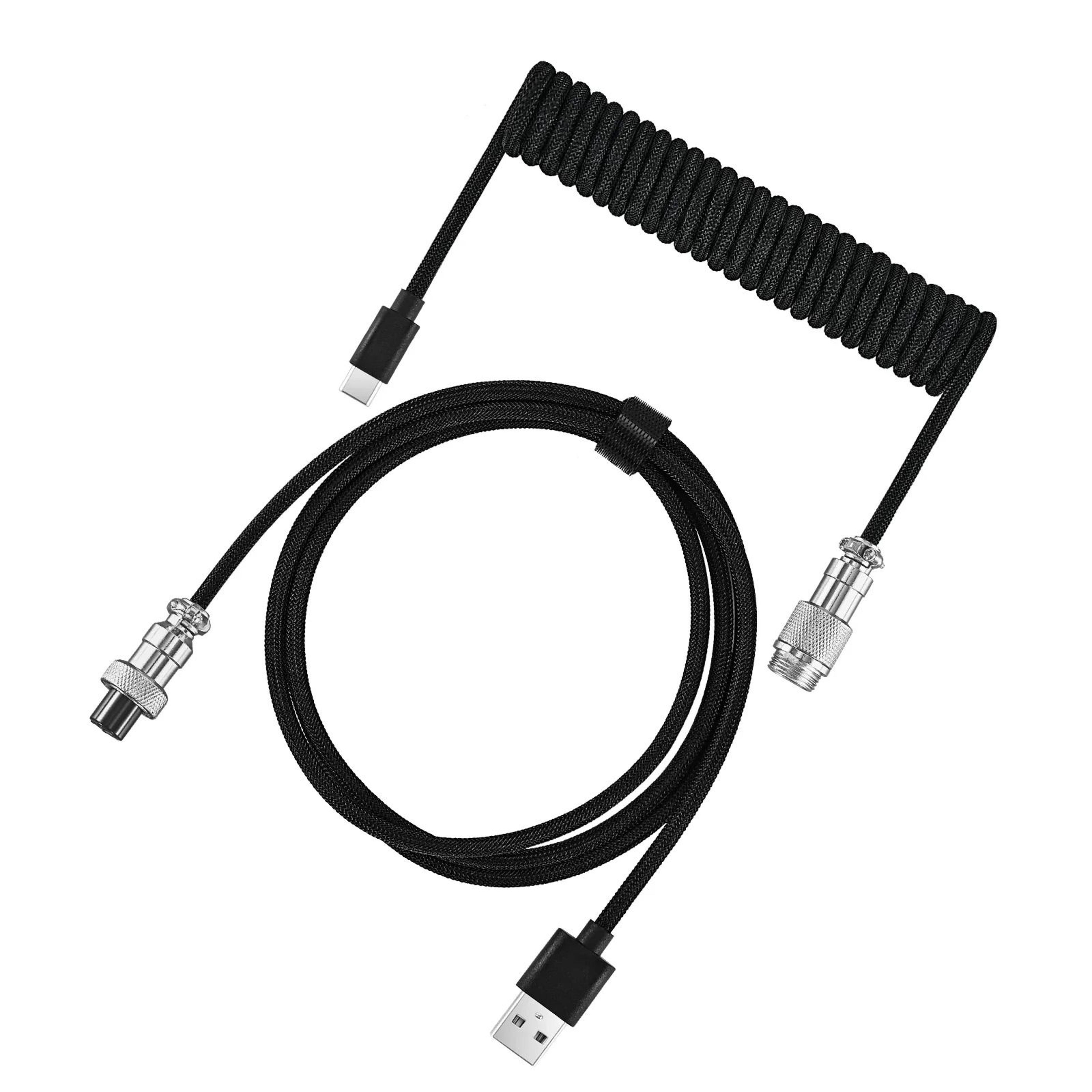 Colorful Coiled USB C Aviator Keyboard Cable 8
