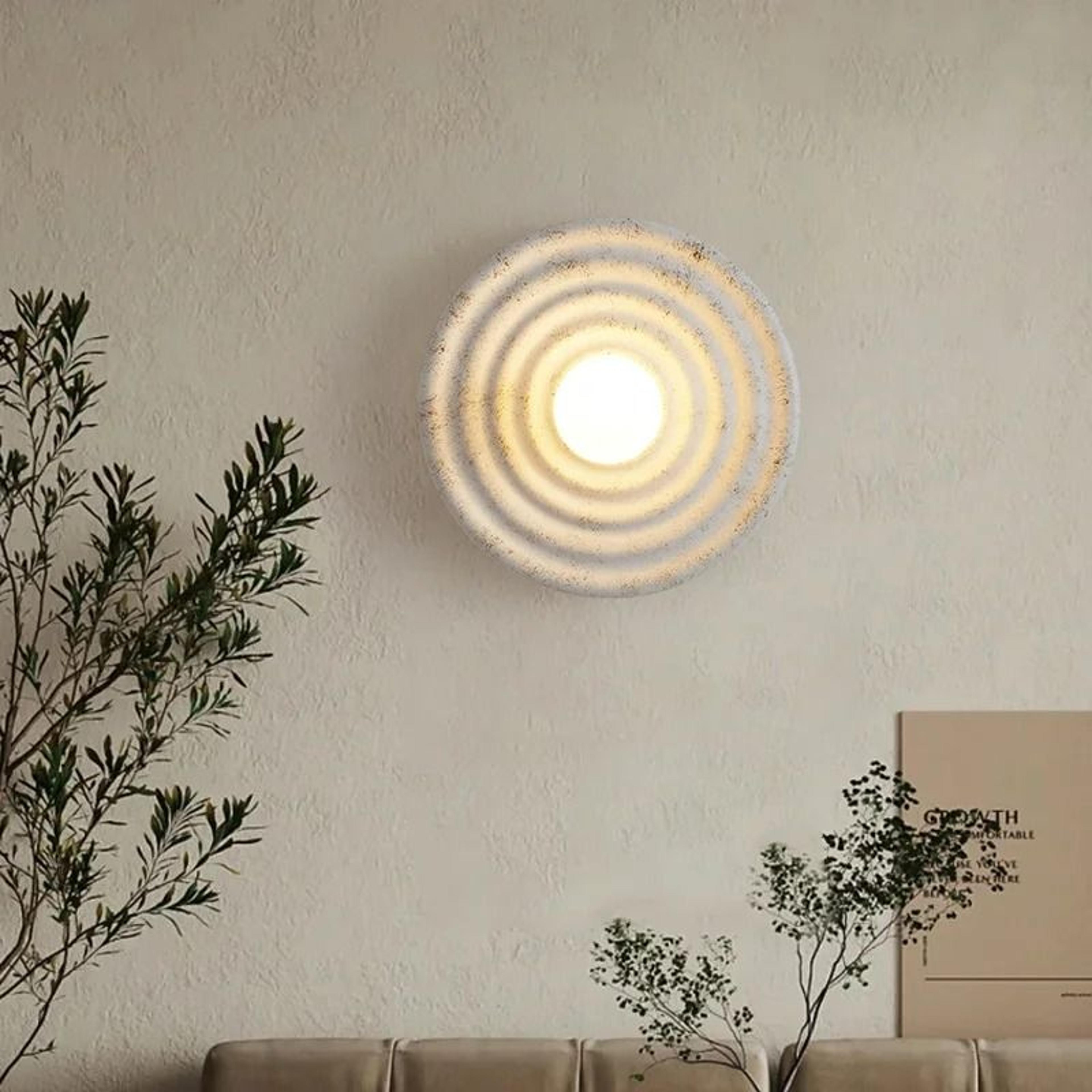 Serenity Round Resin Wall Sconce 2