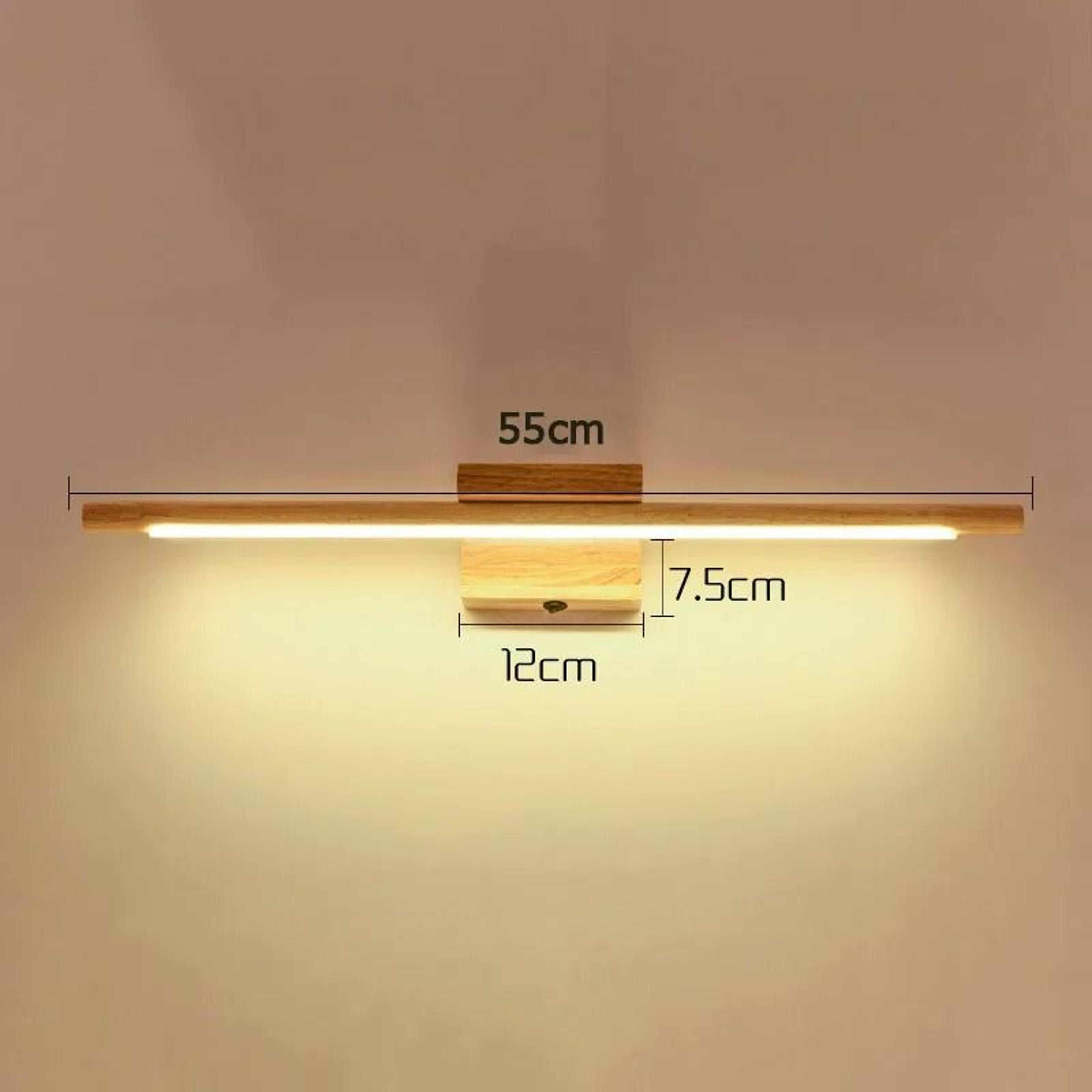 Nordic Solid Wood Mirror Wall Sconce 7