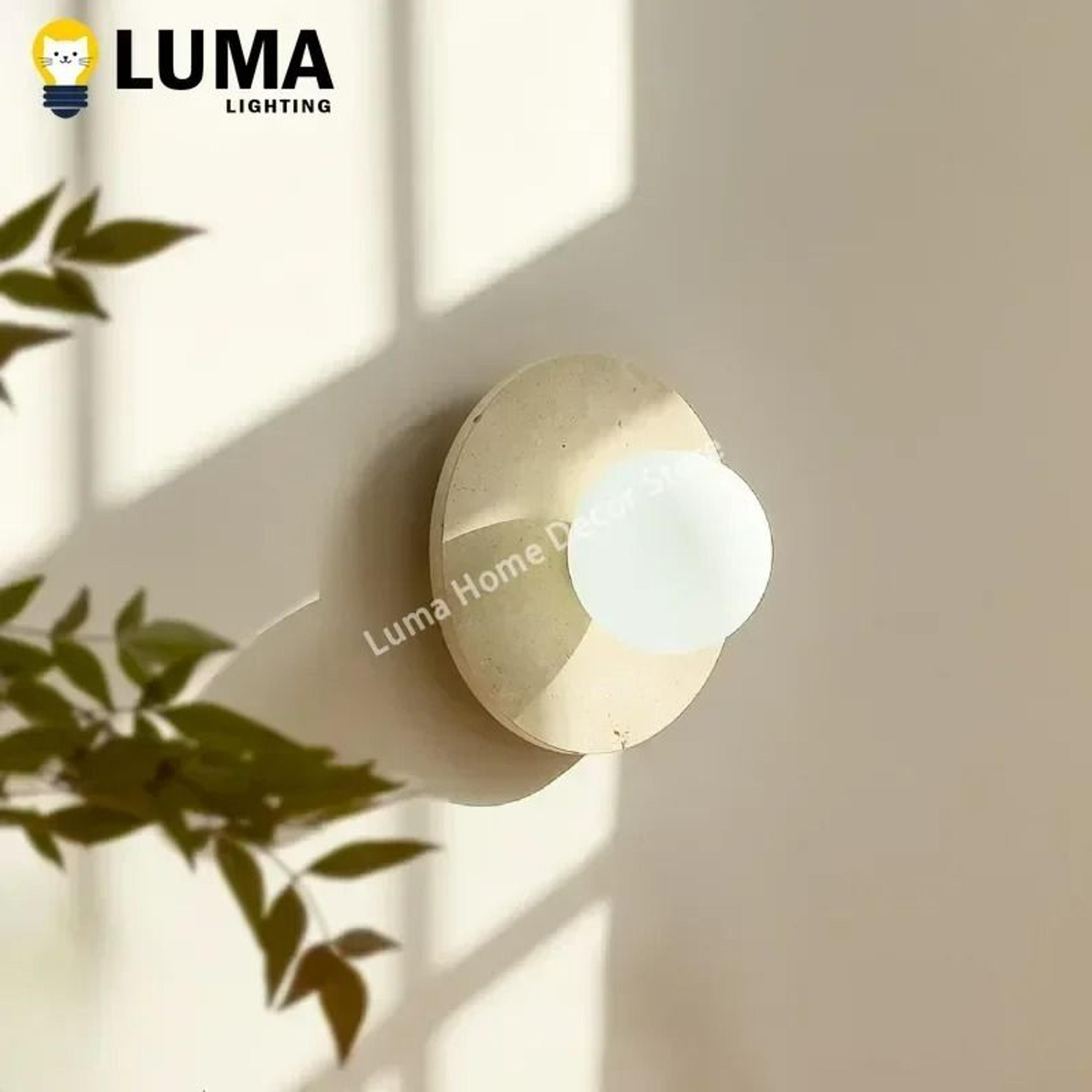 Travertine Globe Wall Ceiling Light 3