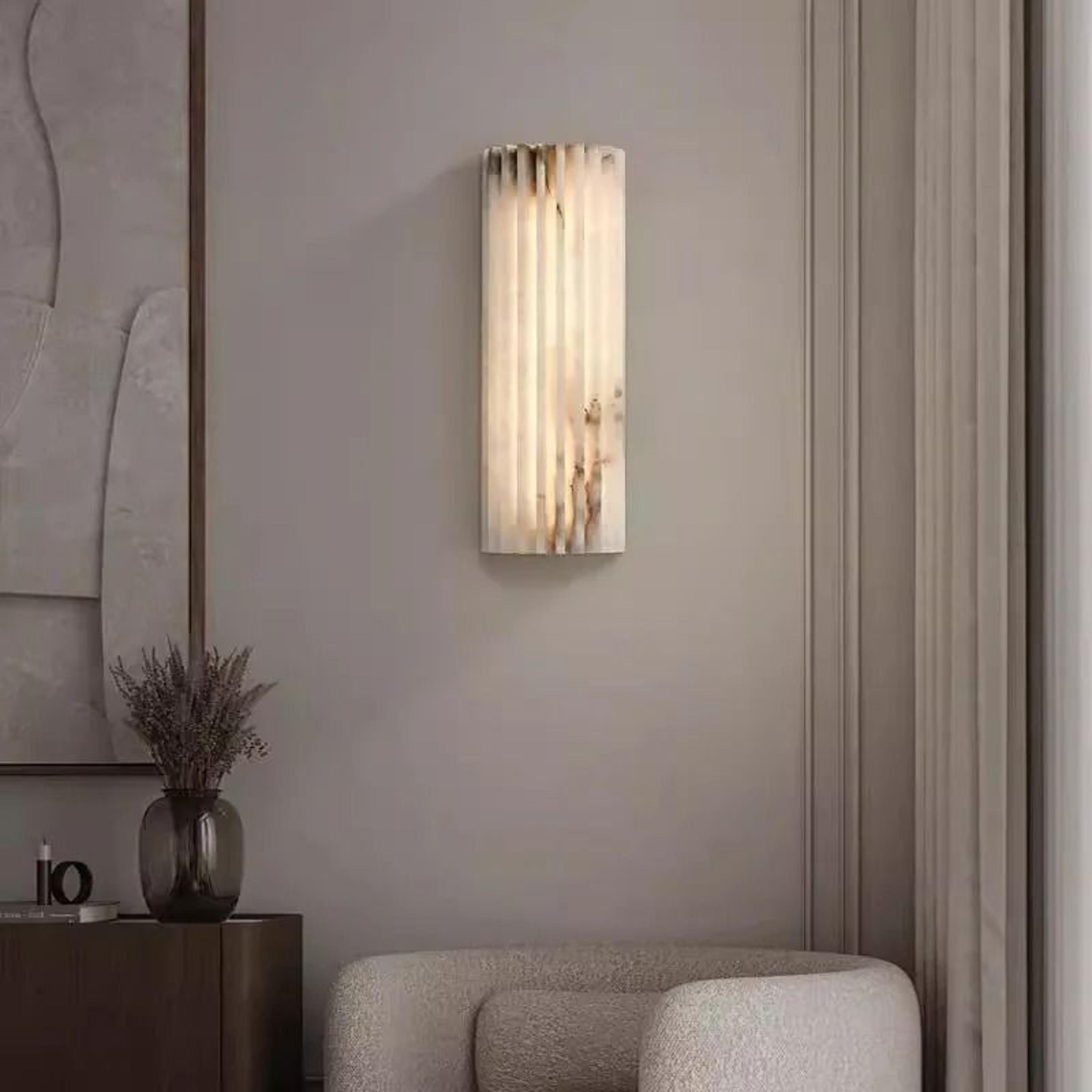 Sculpted Marble Art Deco Sconce 2