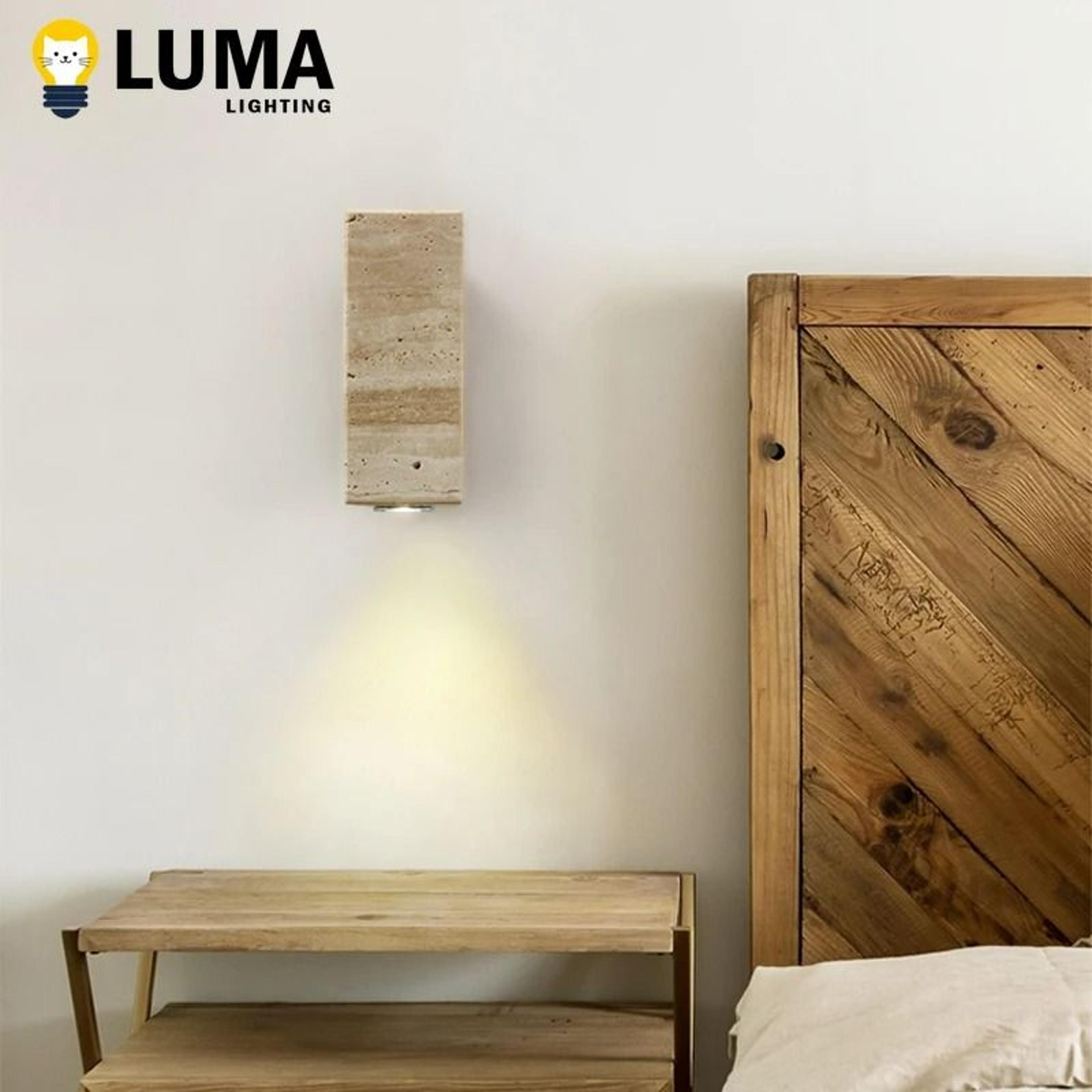 Japanese Travertine Outdoor Wall Sconce 4